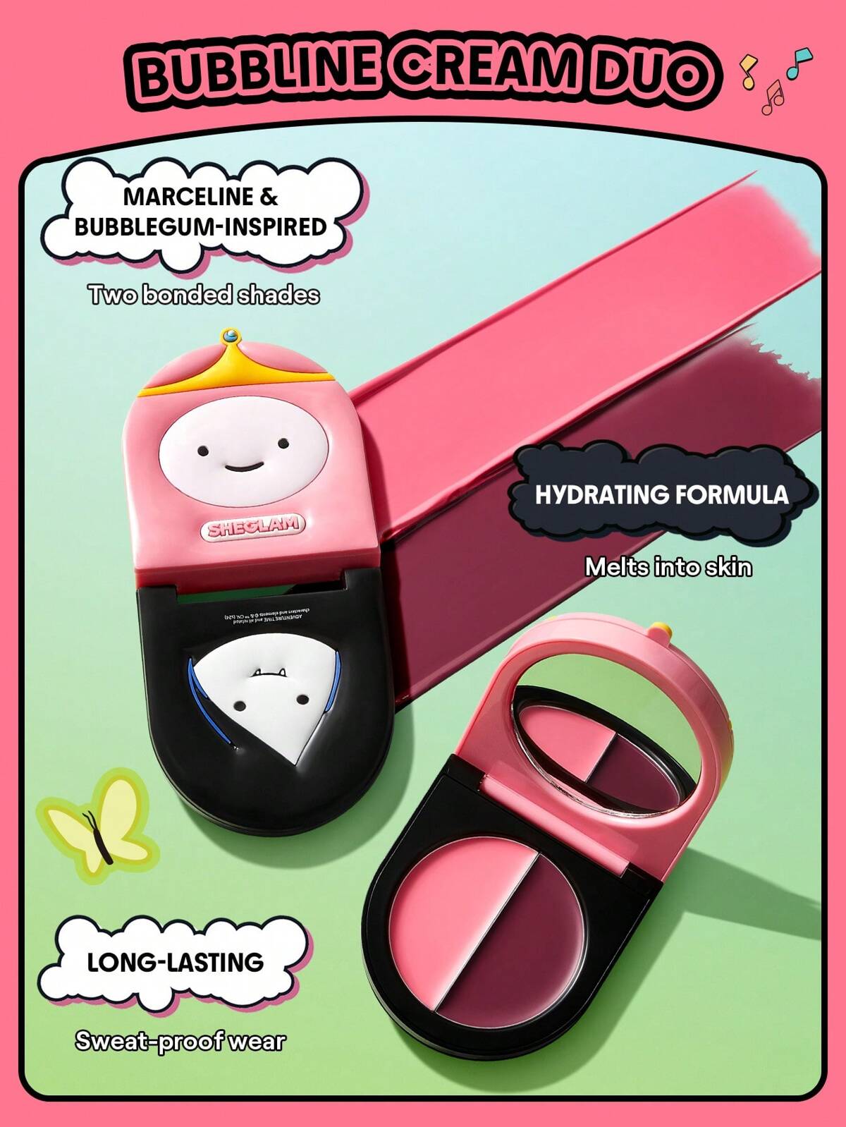 SHEGLAM Adventure Time|SHEGLAM bubbline cream blush duo