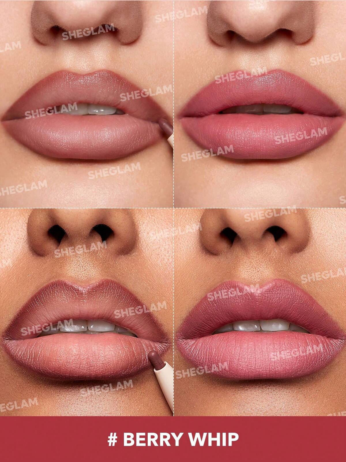 SHEGLAM Glam 101 lipstick and lip liner duo- matte