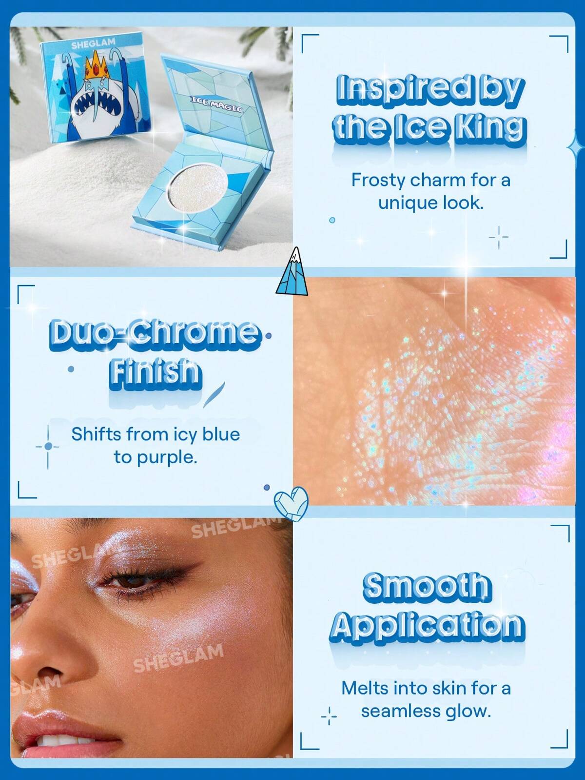 Z- Adventure Time | SHEGLAM Icy Hearts Multichrome Highlighter