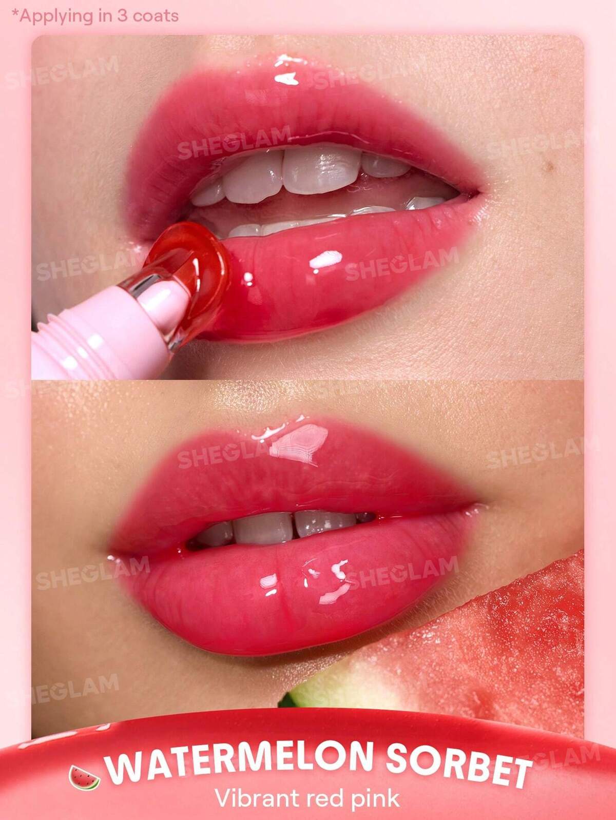 SHEGLAM crystal glaze moisturizing lip care- flavoured lipgloss
