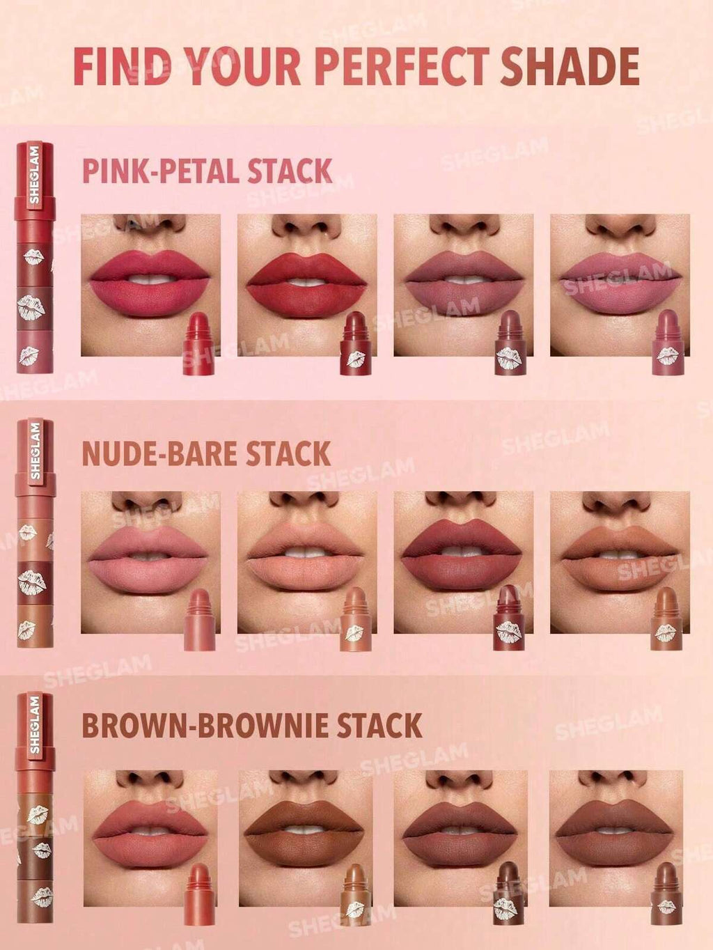 SHEGLAM mega lip stacks
