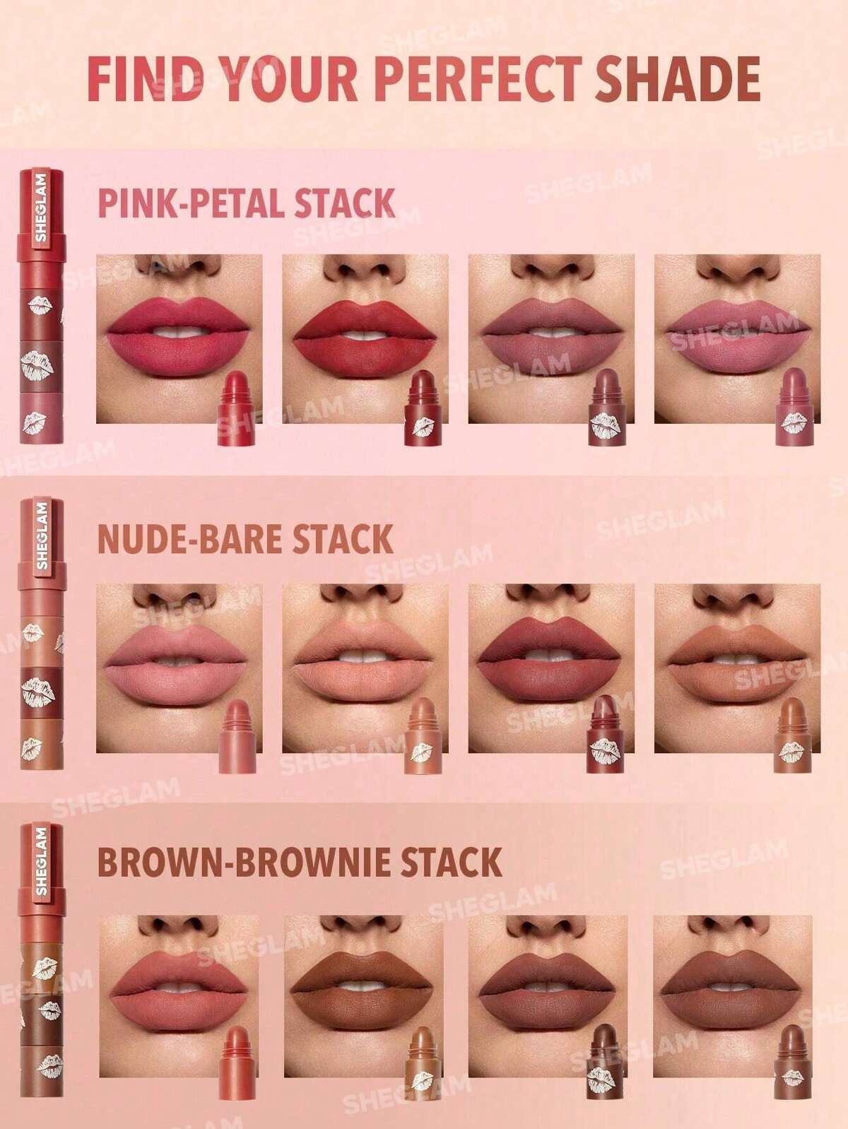 SHEGLAM mega lip stacks