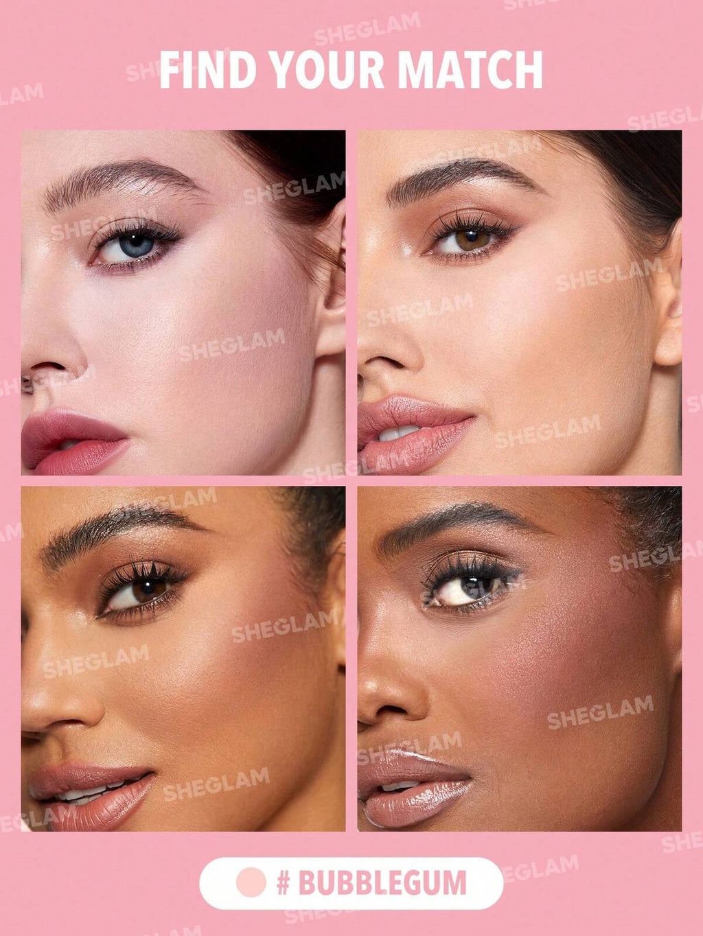 SHEGLAM insta ready face and under eye powder - bubblegum (setting powder)