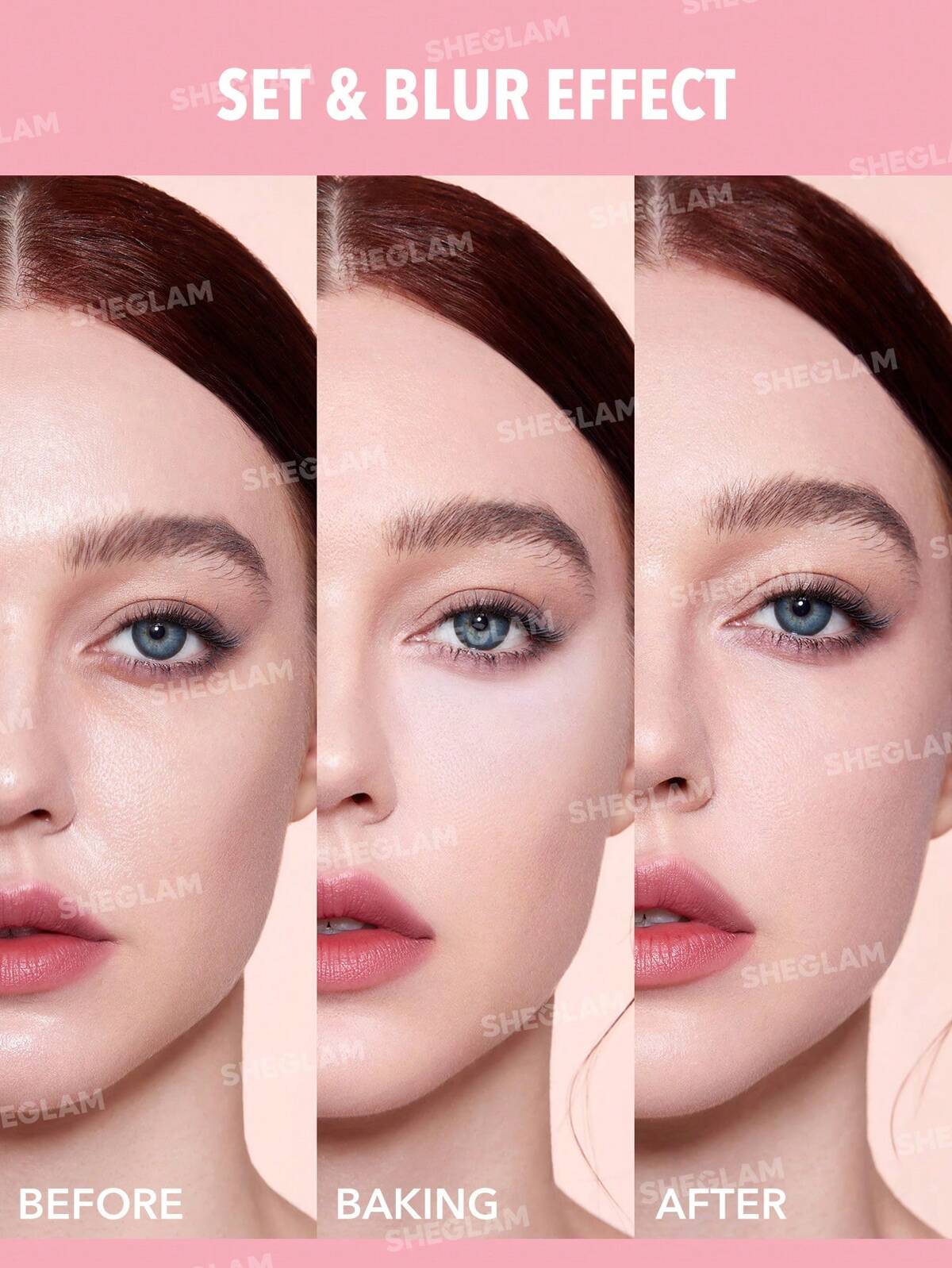 SHEGLAM insta ready face and under eye powder - bubblegum (setting powder)