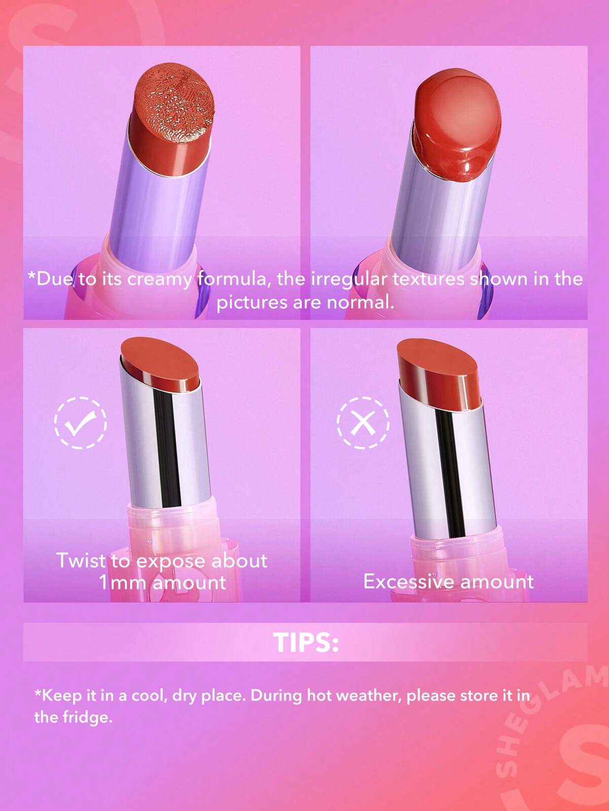 SHEGLAM mirror kiss high shine lipstick