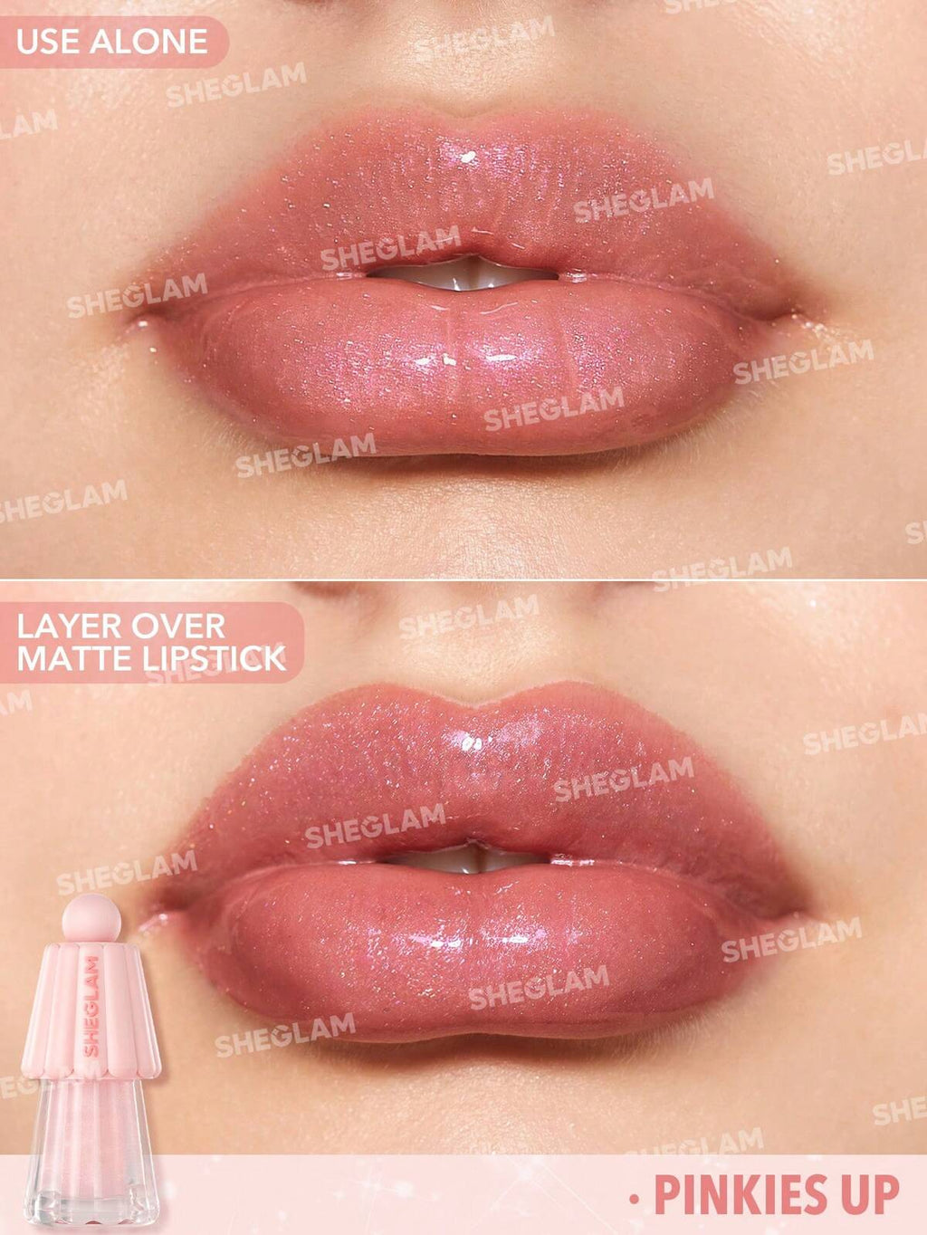 SHEGLAM jelly wow glitter lip oil