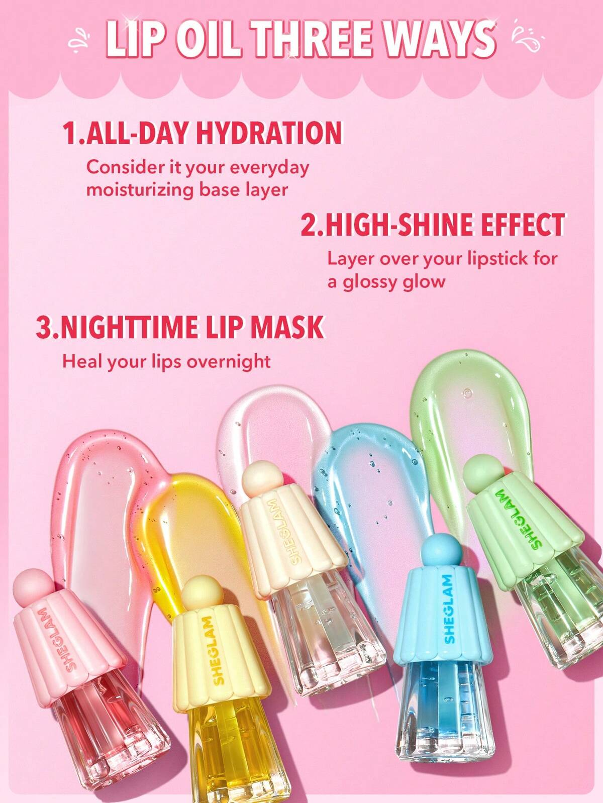 SHEGLAM jelly wow hydrating lip oil