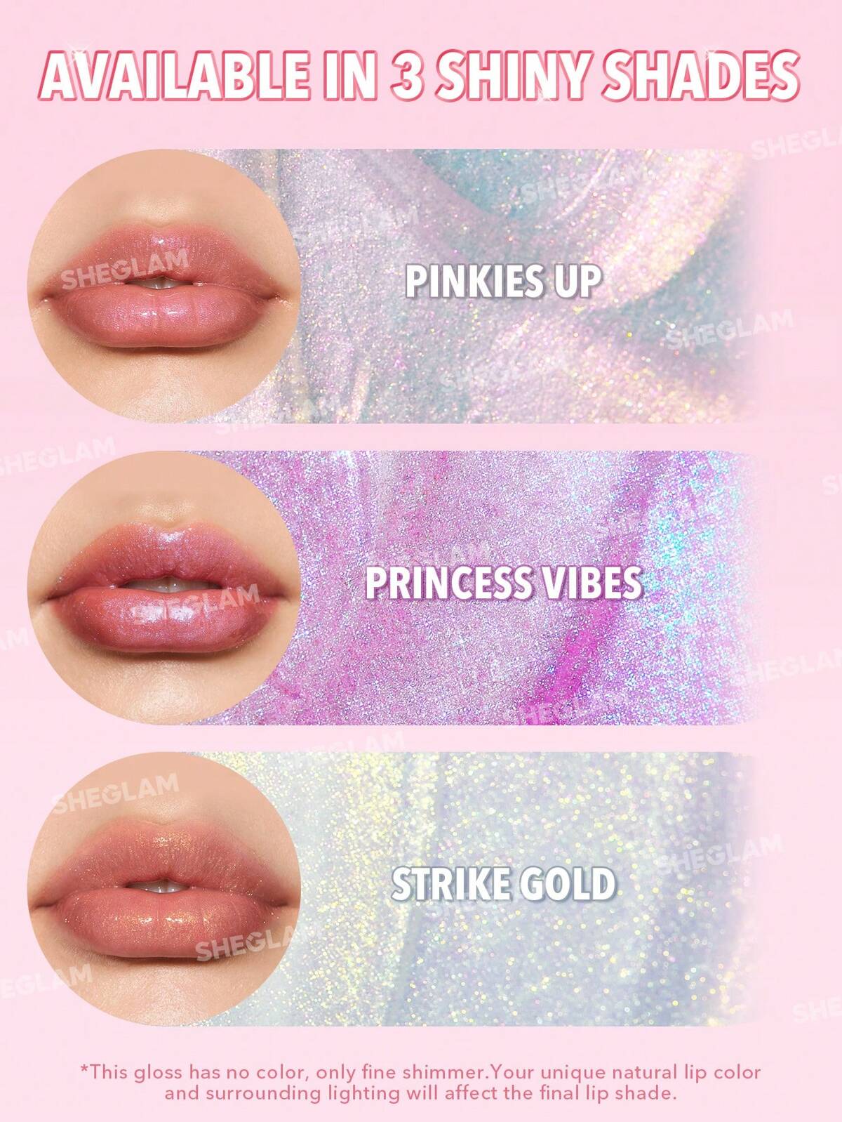 SHEGLAM jelly wow glitter lip oil