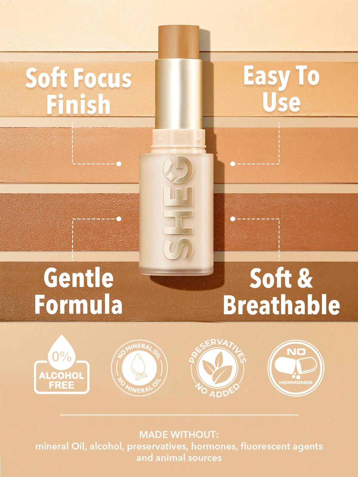 SHEGLAM magnetic skin high coverage foundation stick