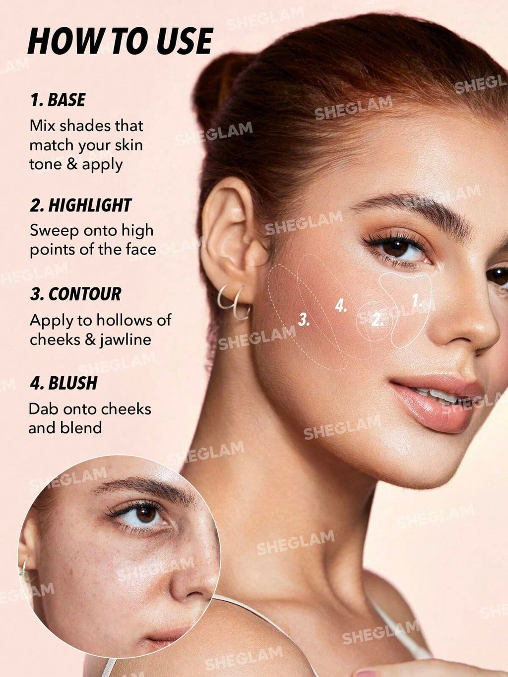 SHEGLAM all about that face multifunctional face palette-blush bronzer highlighter contour