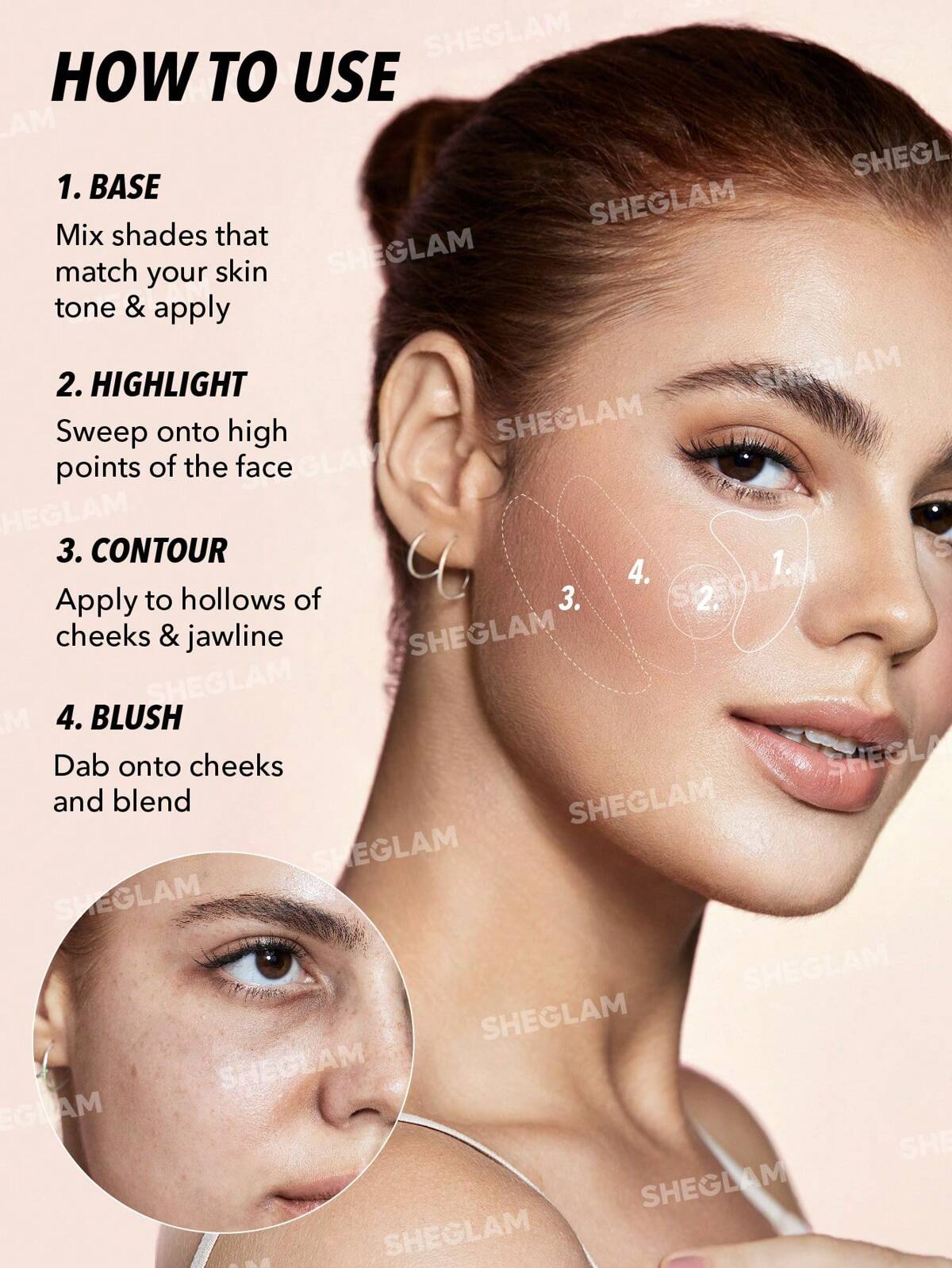 SHEGLAM all about that face multifunctional face palette-blush bronzer highlighter contour