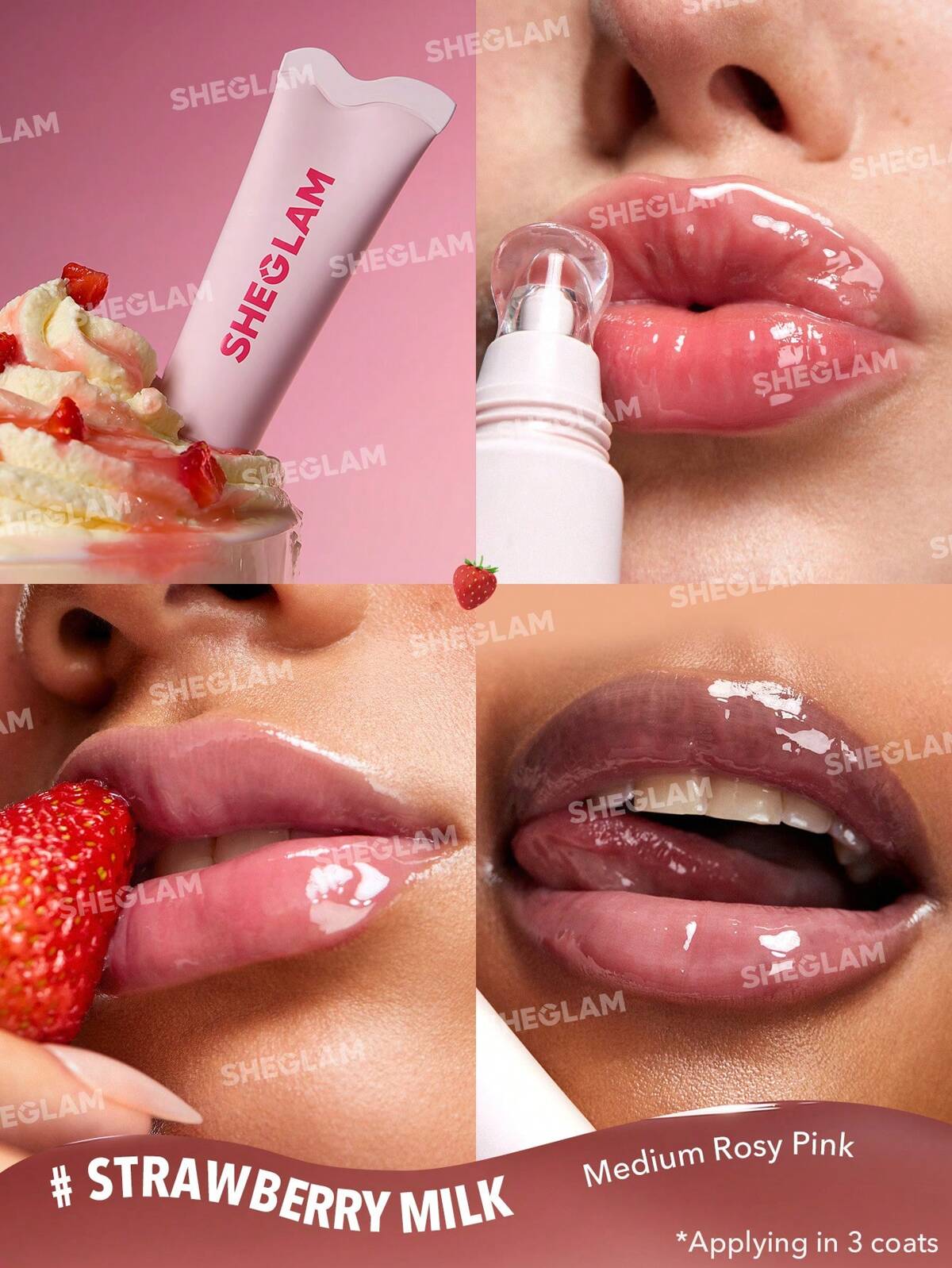 SHEGLAM crystal glaze moisturizing lip care- flavoured lipgloss