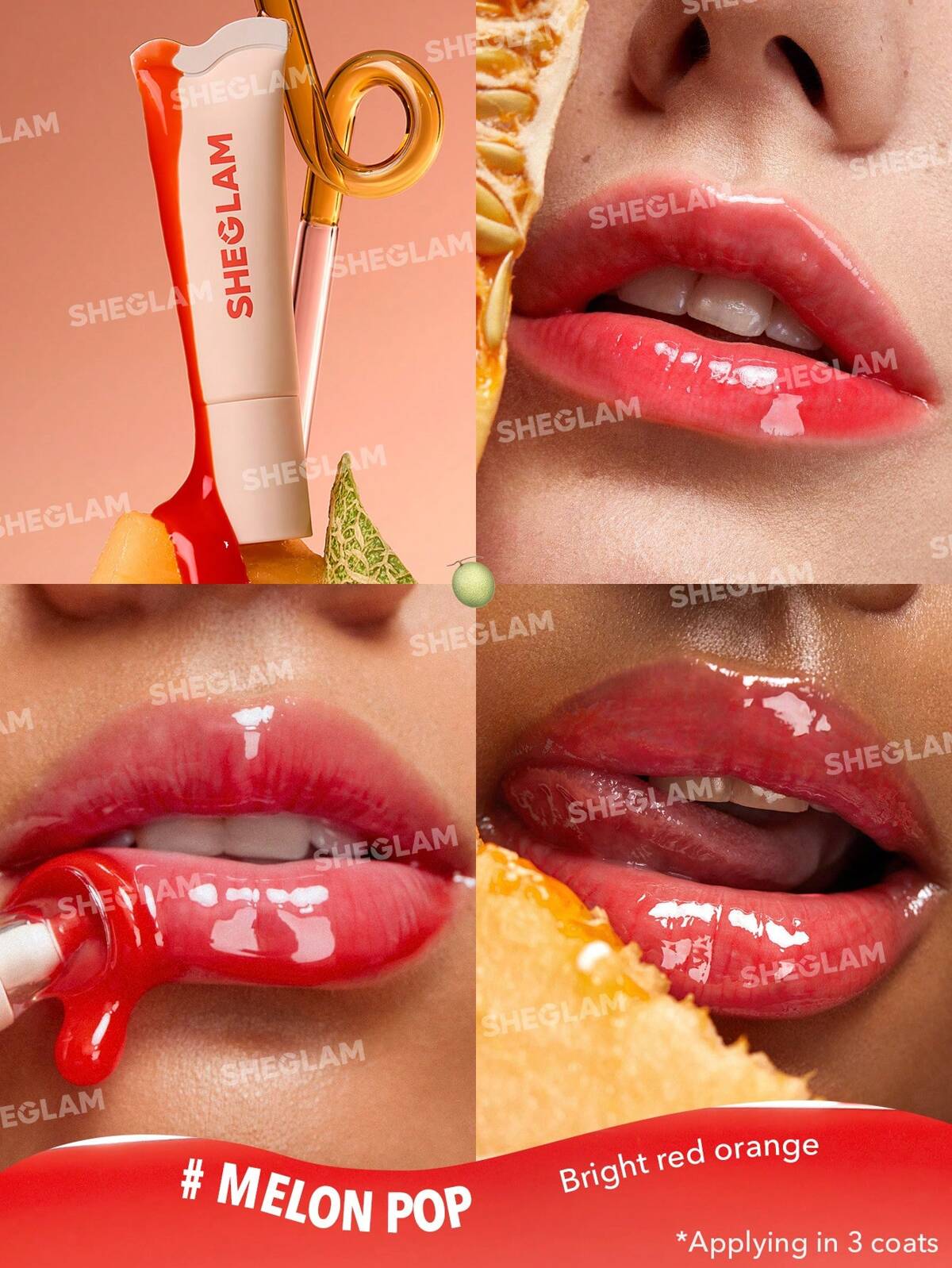 SHEGLAM crystal glaze moisturizing lip care- flavoured lipgloss