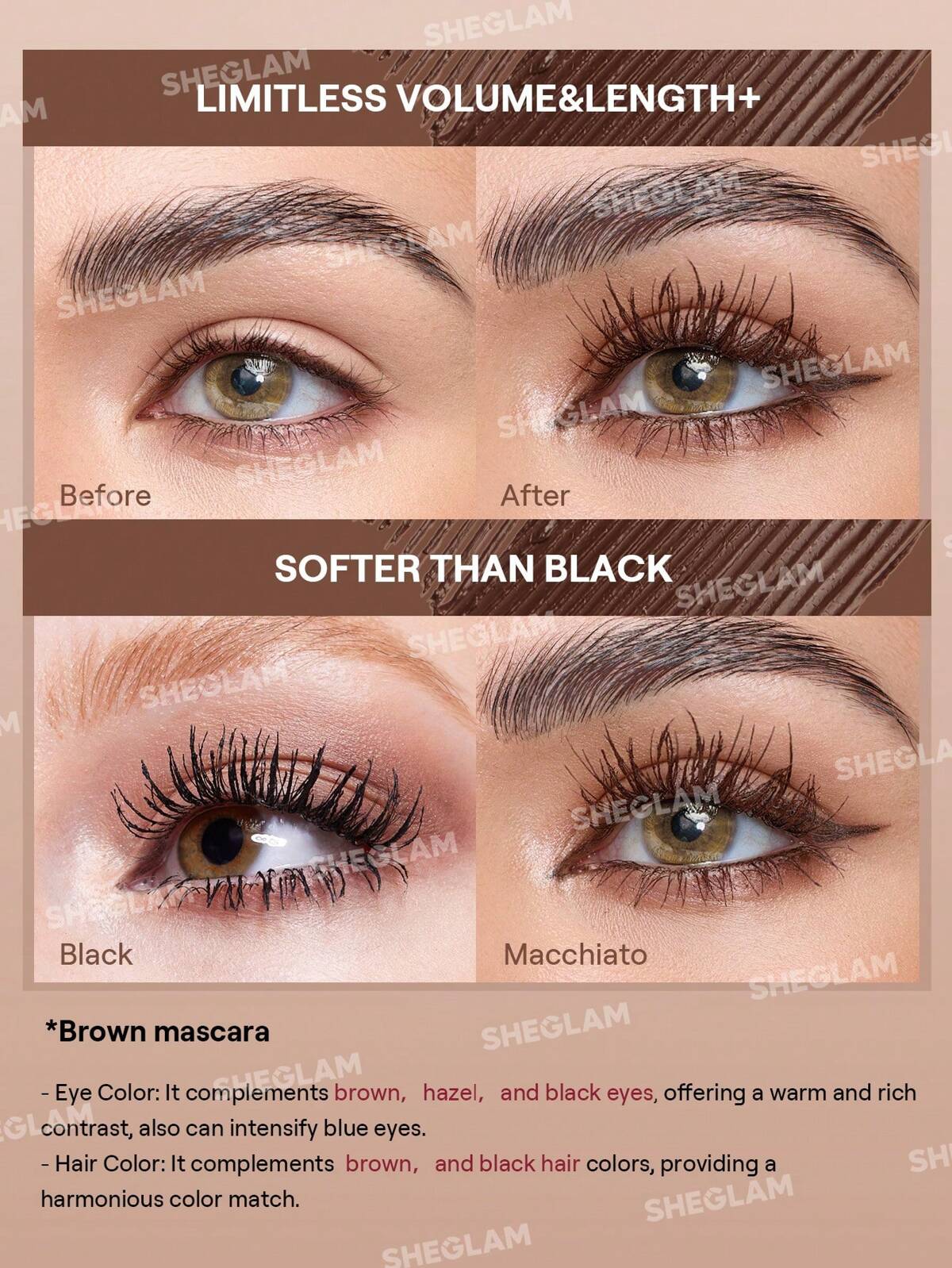 SHEGLAM All in one volume and length mascara