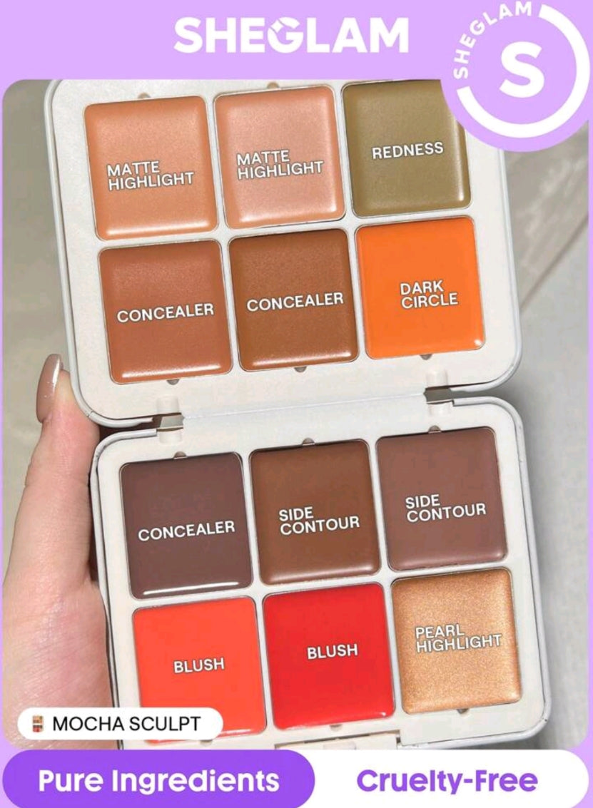 SHEGLAM all about that face multifunctional face palette-blush bronzer highlighter contour