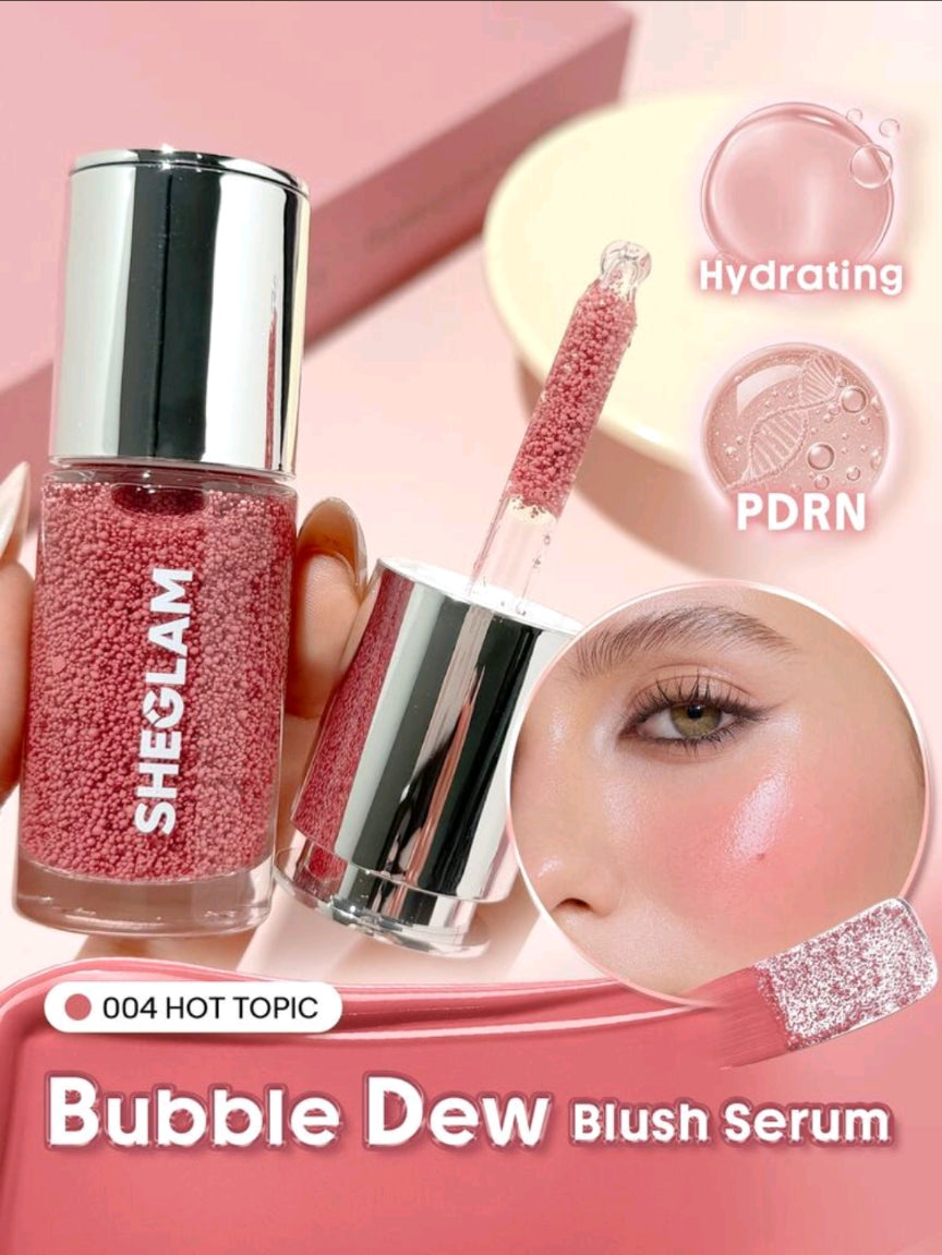 SHEGLAM Bubble Dew Blush Serum skincare infused nourishing liquid blush