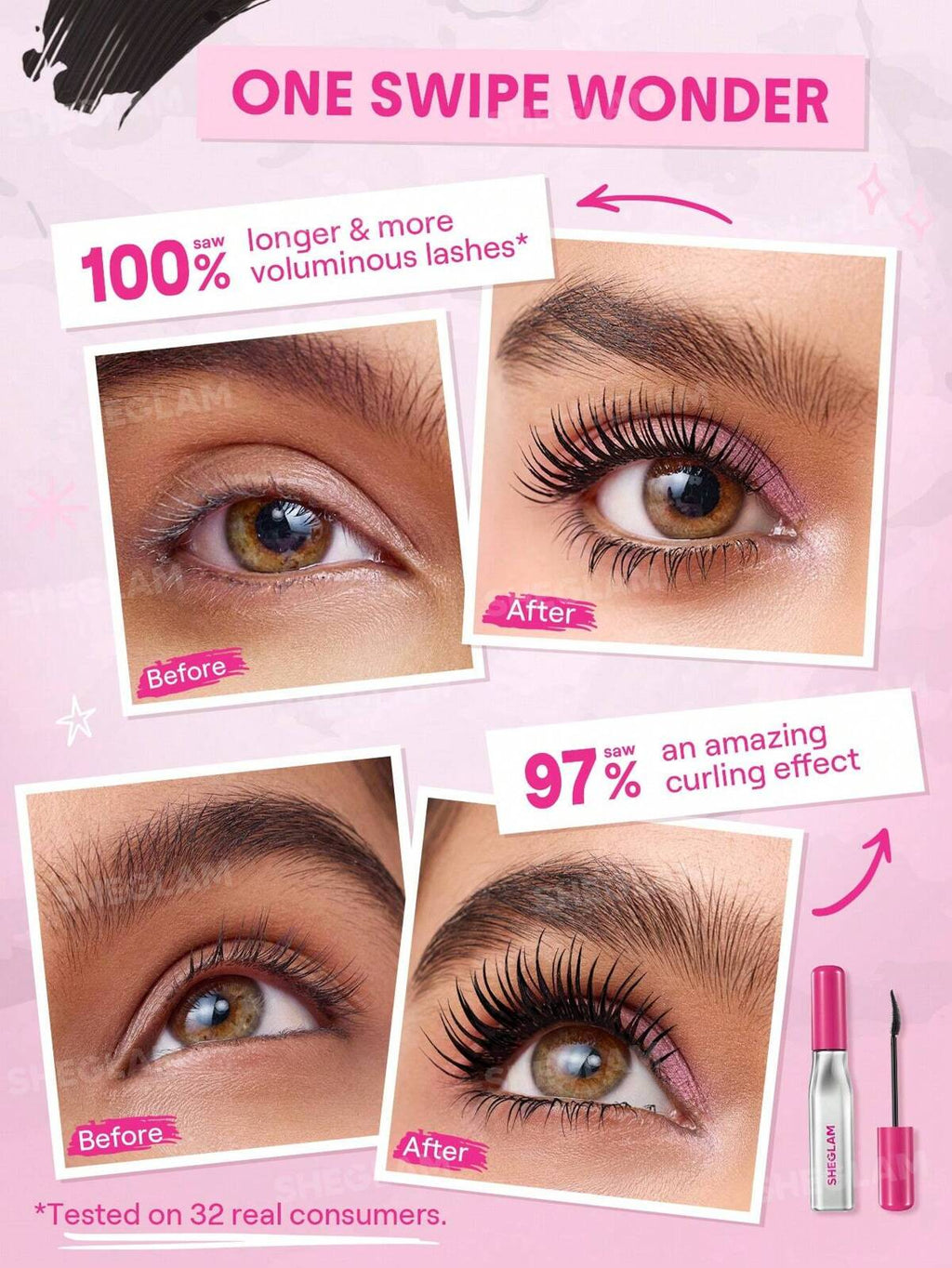 SHEGLAM lash lighter up and out mascara