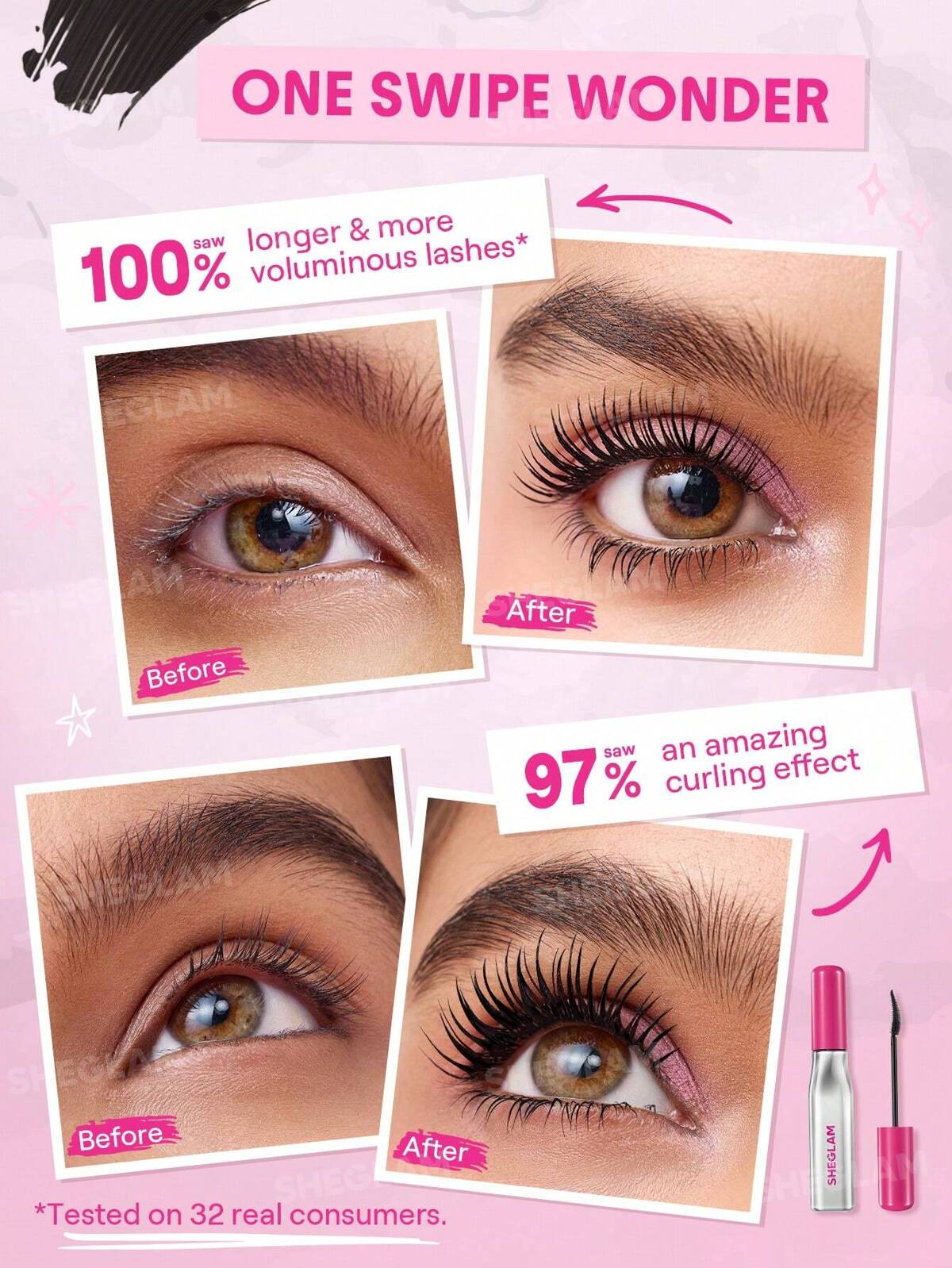 SHEGLAM lash lighter up and out mascara