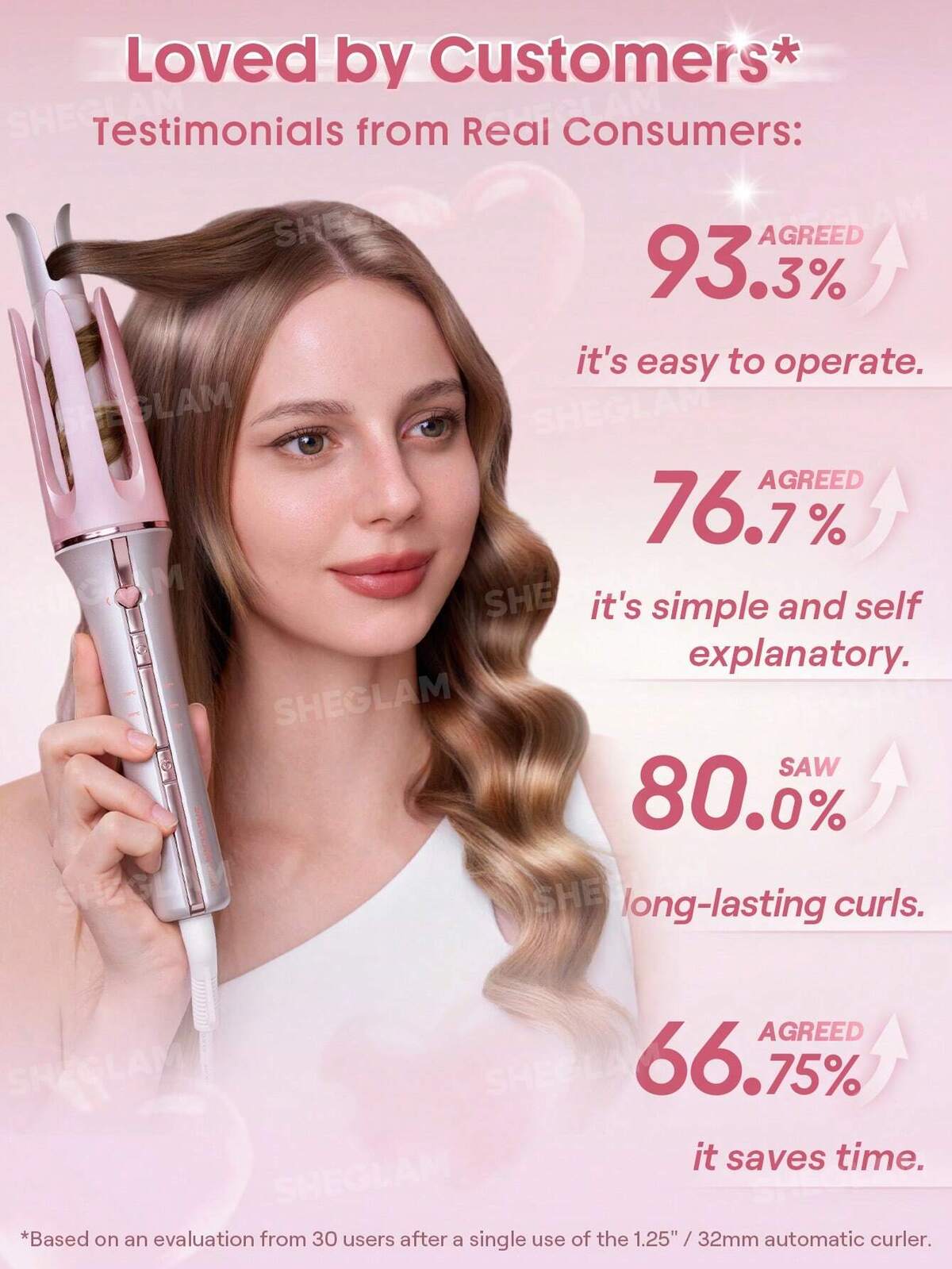 SHEGLAM Cupid's Charm One-Touch Instant Hair Curler