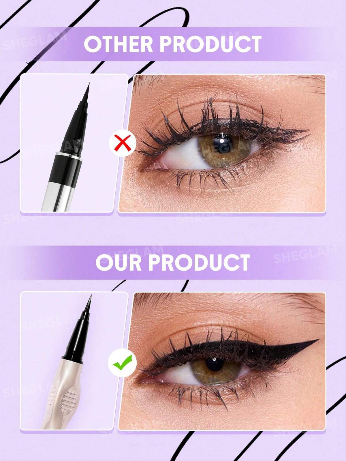 SHEGLAM Glide control liquid eyeliner - Matte Black