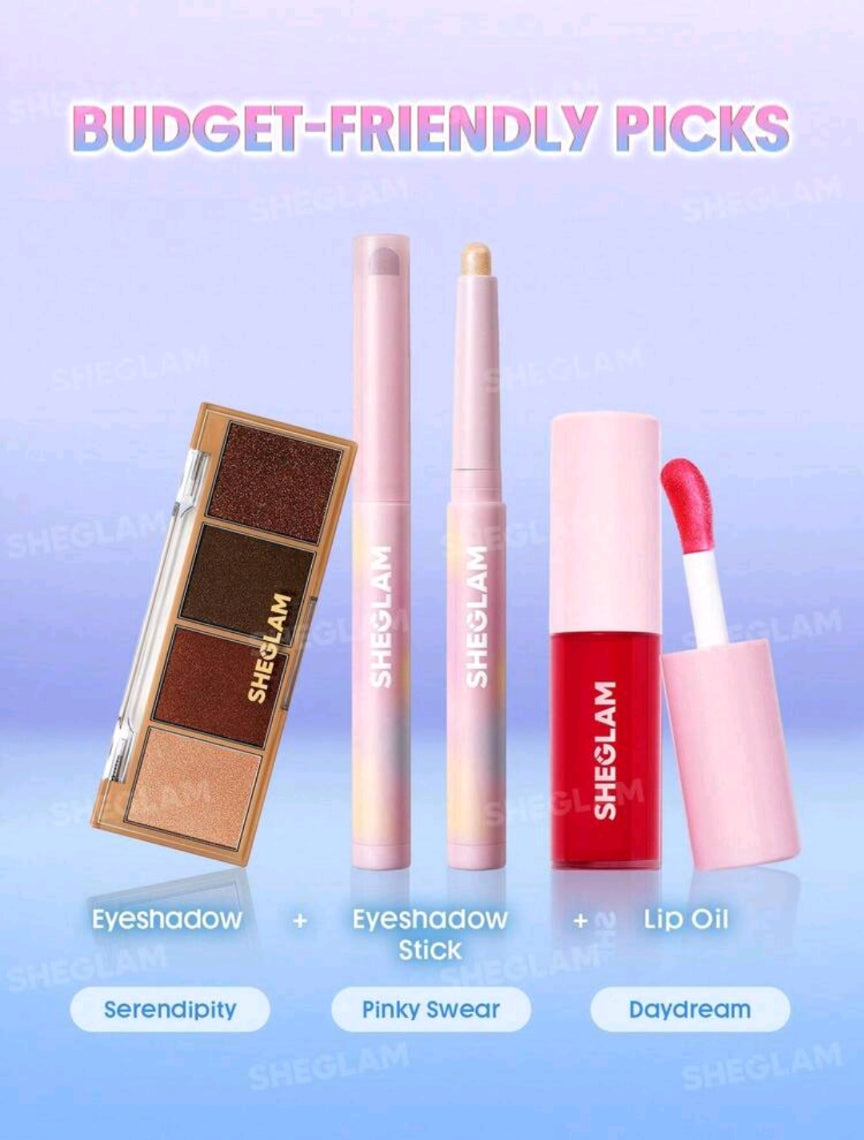 SHEGLAM budget friendly set trio bundle