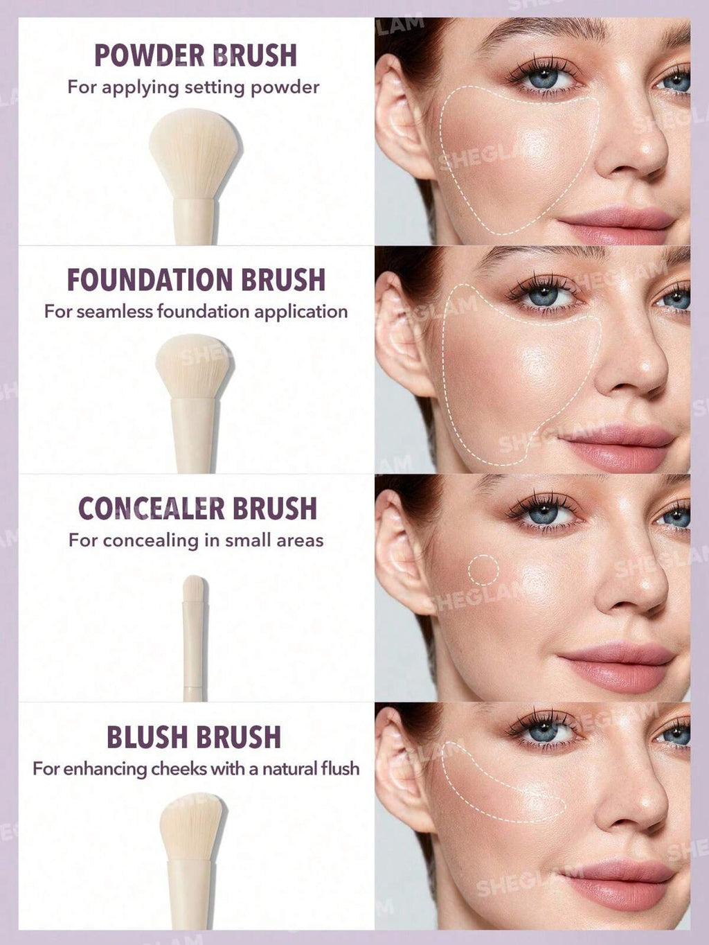 SHEGLAM pro core brush set