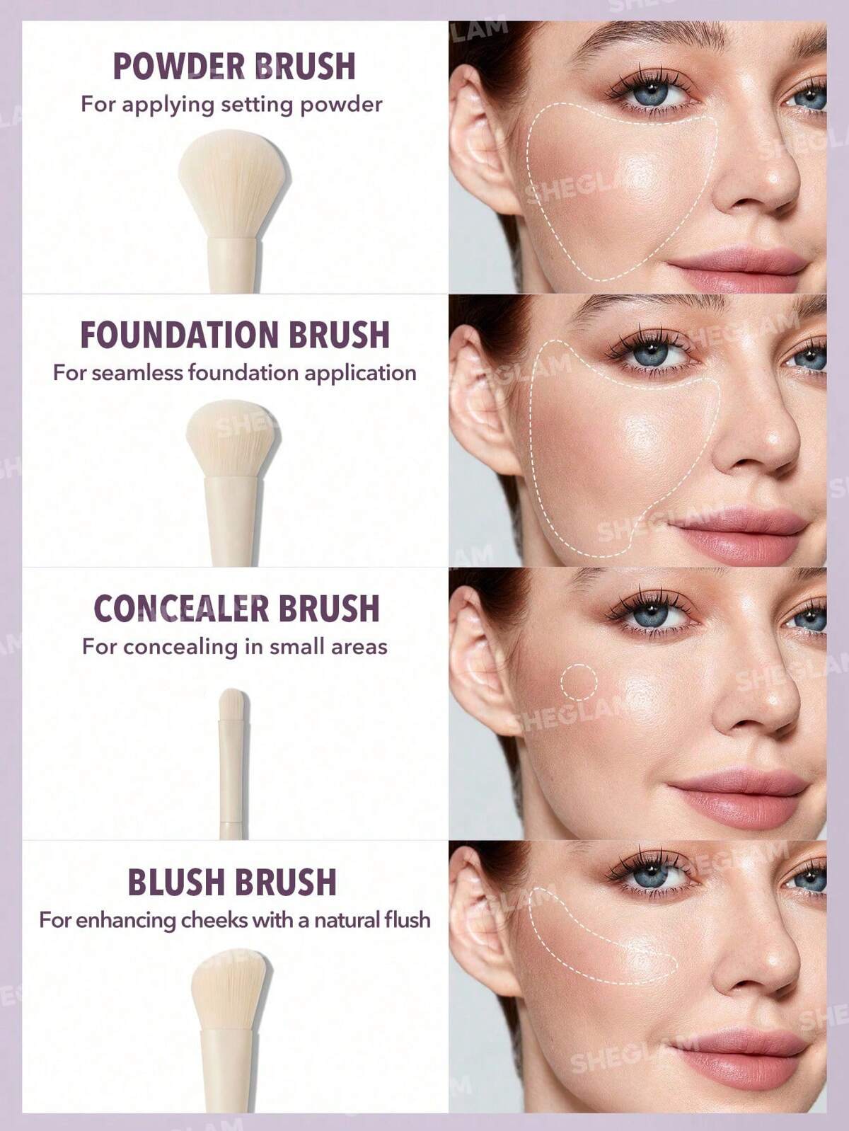SHEGLAM pro core brush set