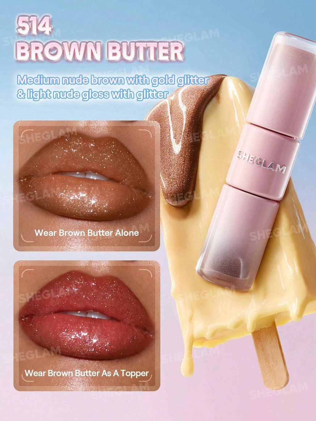 SHEGLAM line to shine peel off lip stain and gloss duo