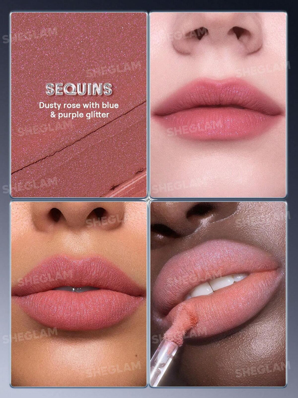 SHEGLAM glitter whip liquid lipstick - matte liquid glitter lipstick