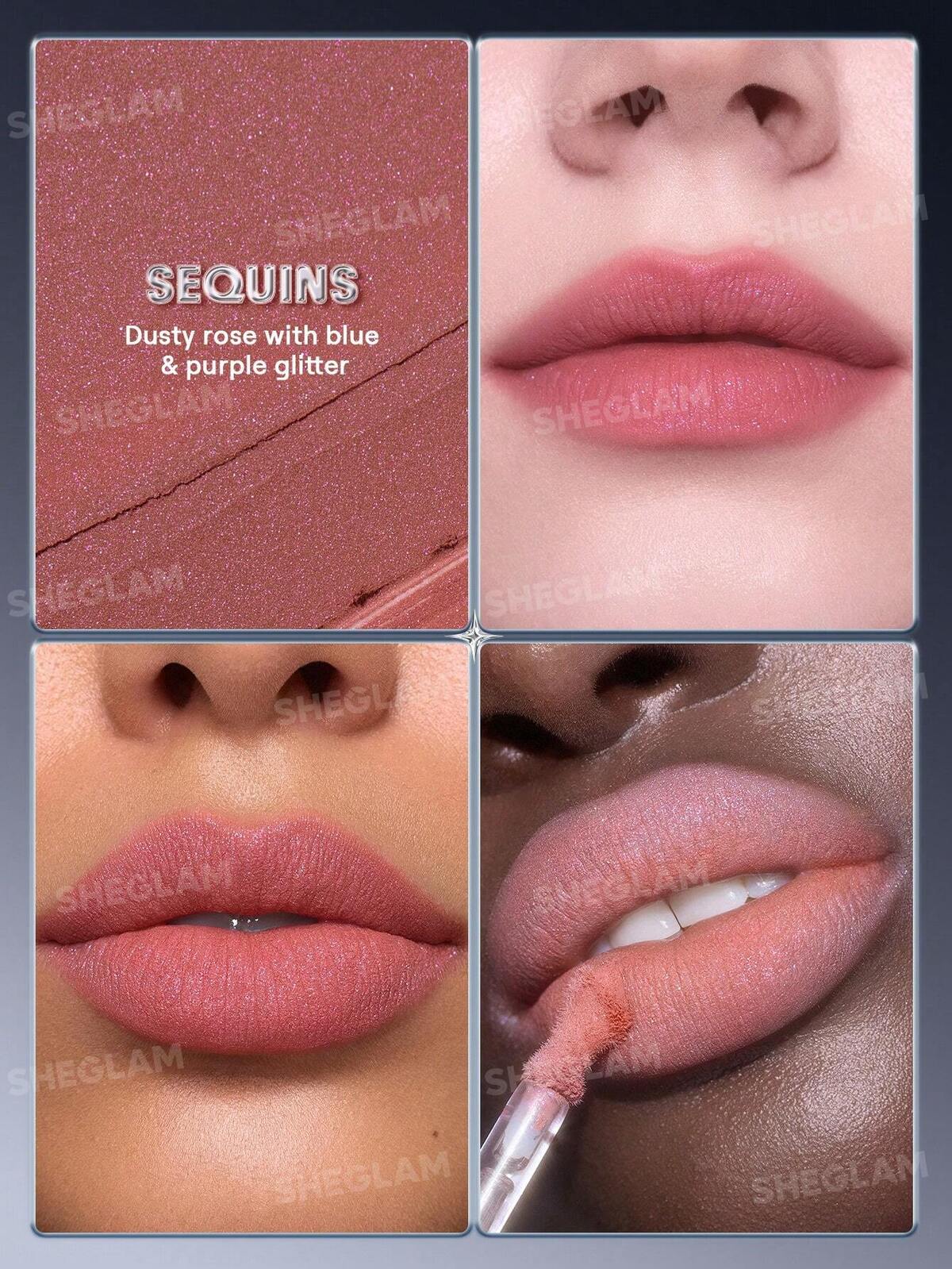 SHEGLAM glitter whip liquid lipstick - matte liquid glitter lipstick