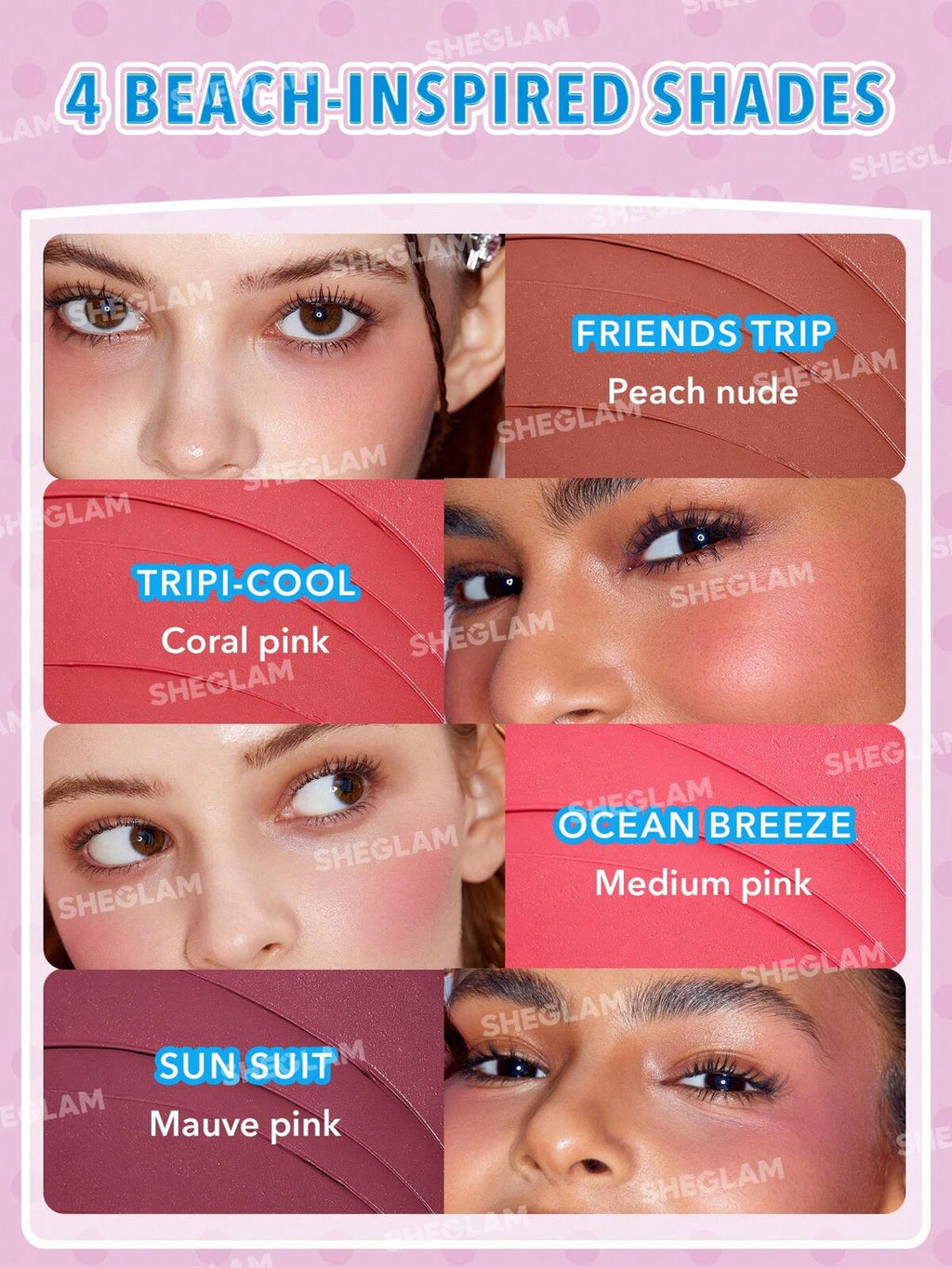 Hello Kitty｜SHEGLAM Coastal Charm Cream Blush-Sun suit
