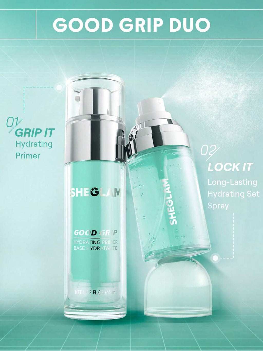Prime Setting SHEGLAM Good grip hydrating prime & set setting spray – SHEGLAMPK