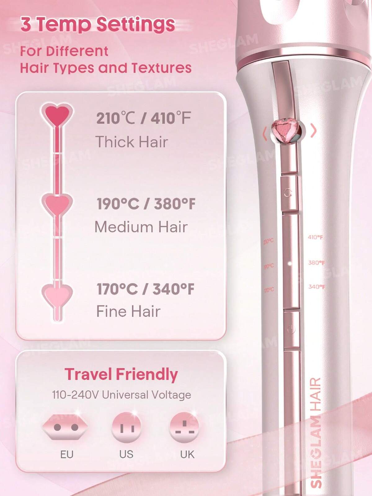 SHEGLAM Cupid's Charm One-Touch Instant Hair Curler
