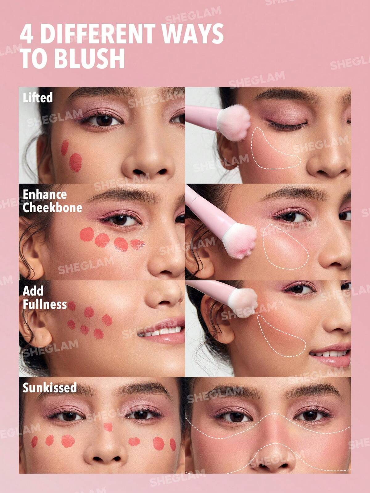 SHEGLAM cat paw brush-Color bloom liquid blush brush