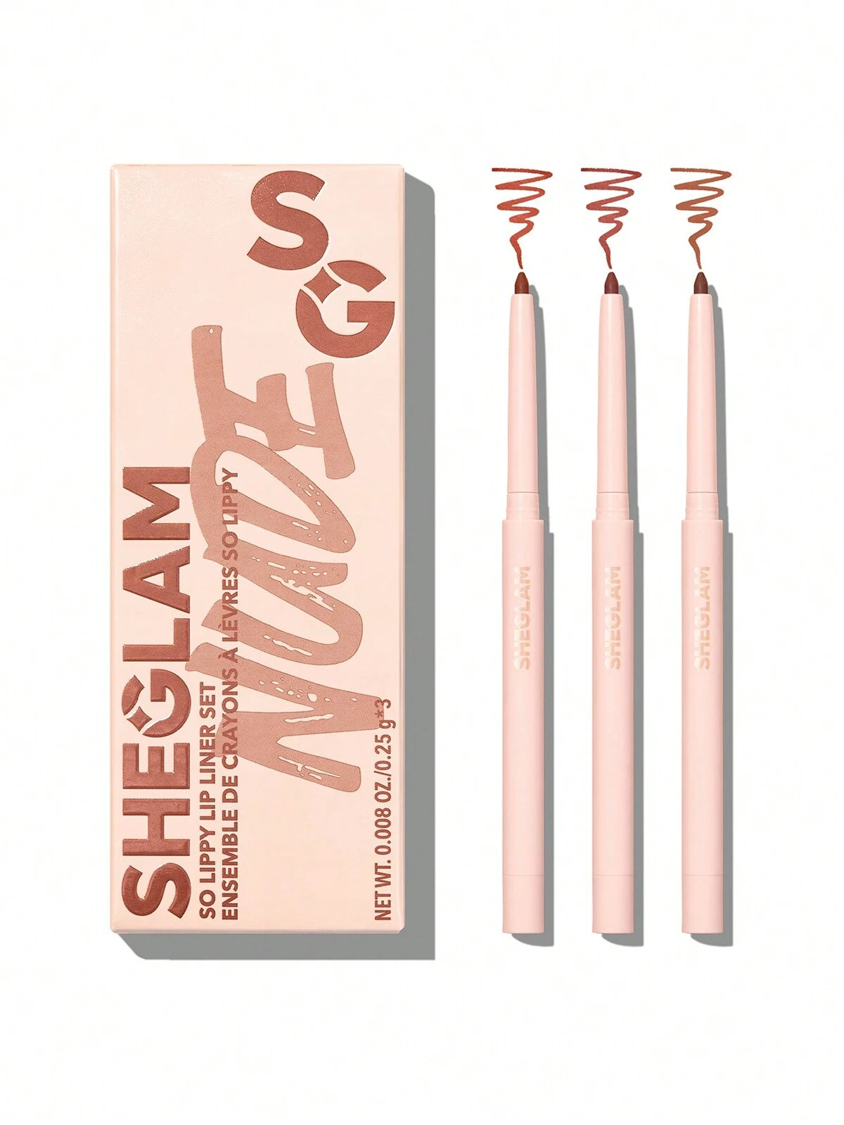SHEGLAM so lippy lip liner set - AU Naturel (nude)