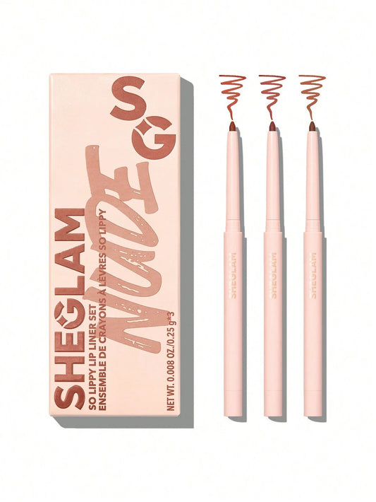 SHEGLAM so lippy lip liner set - AU Naturel (nude)