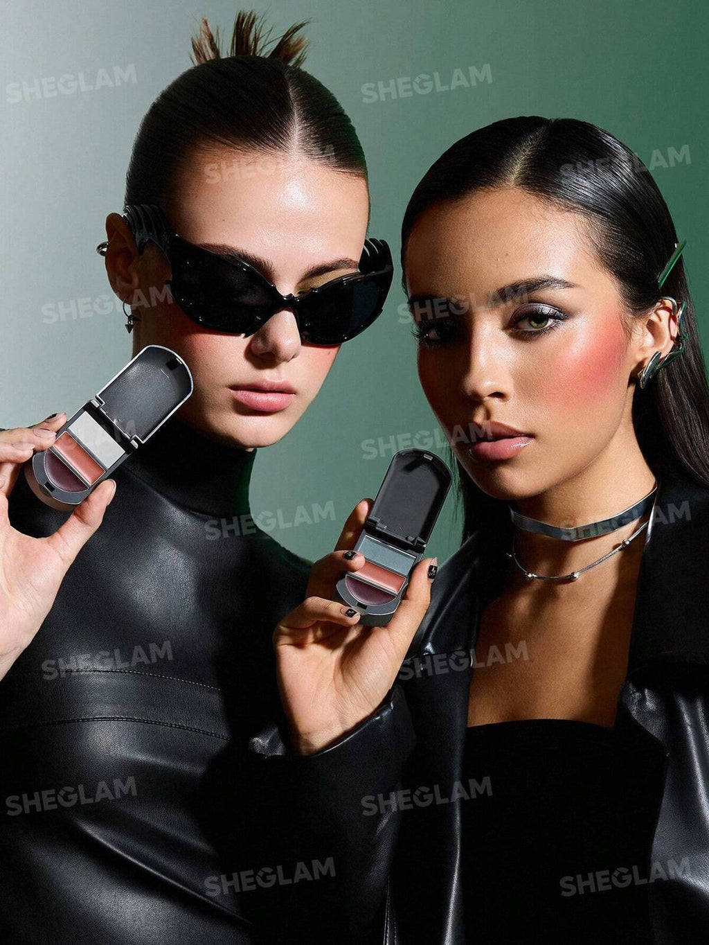 The Matrix Resurrections | SHEGLAM Going Digital Two-Tone flip phone Blush