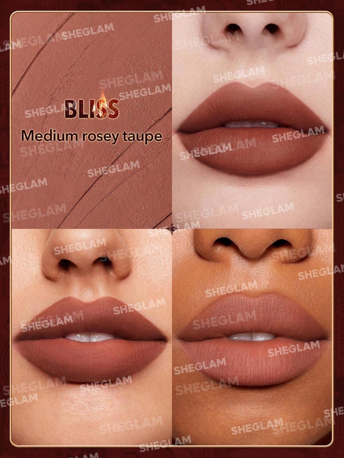 SHEGLAM dynamatte boom long lasting matte lipstick (ember rose)