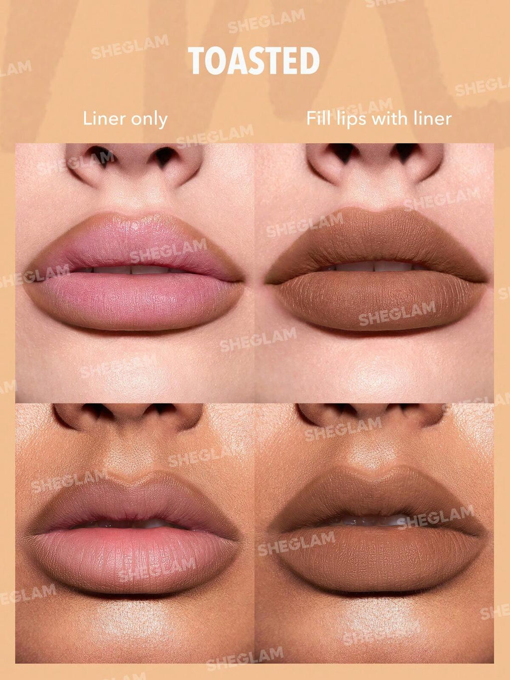 SHEGLAM so lippy lip liner set- espresso kisses (brown)