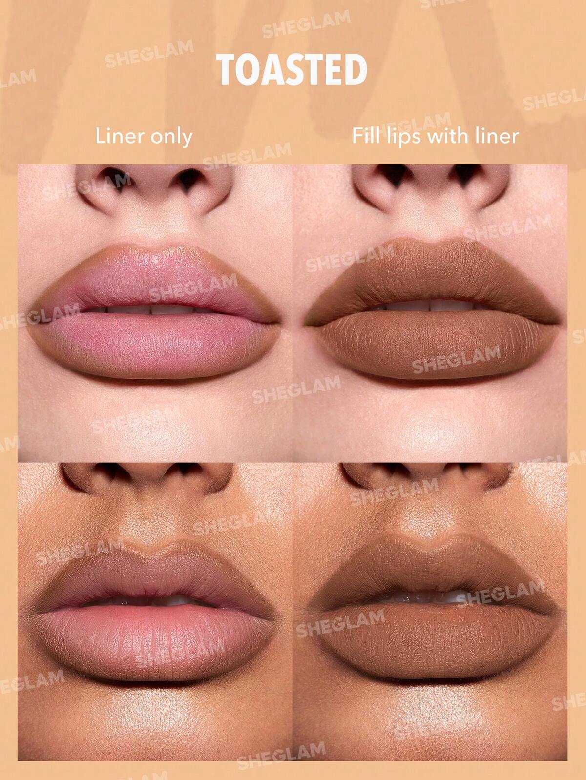 SHEGLAM so lippy lip liner set- espresso kisses (brown)