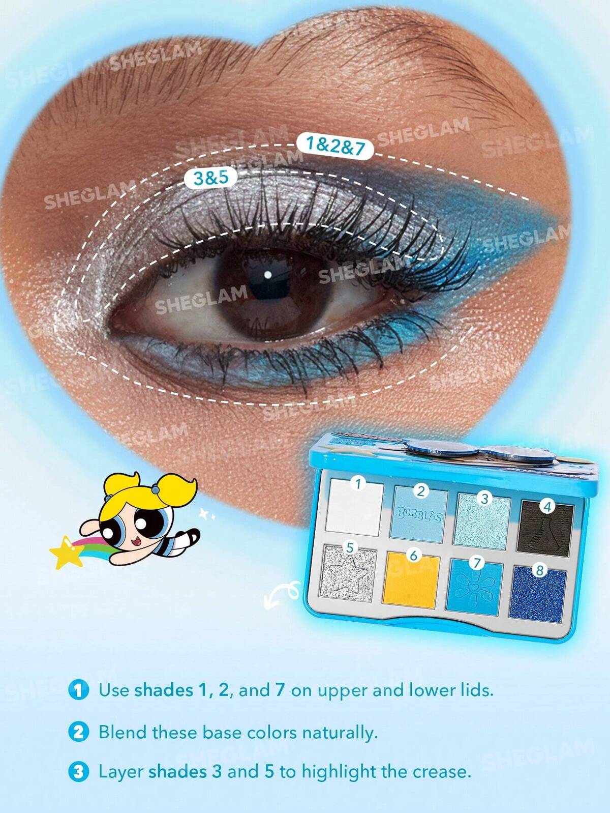 The Powerpuff Girls X SHEGLAM The Professor's Girls Palette