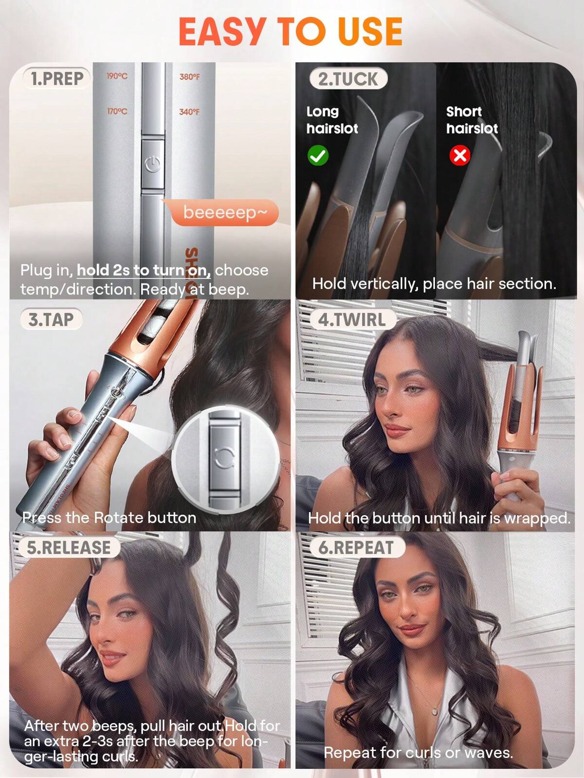 SHEGLAM HAIR it curl-Auto curler-one touch instant curler