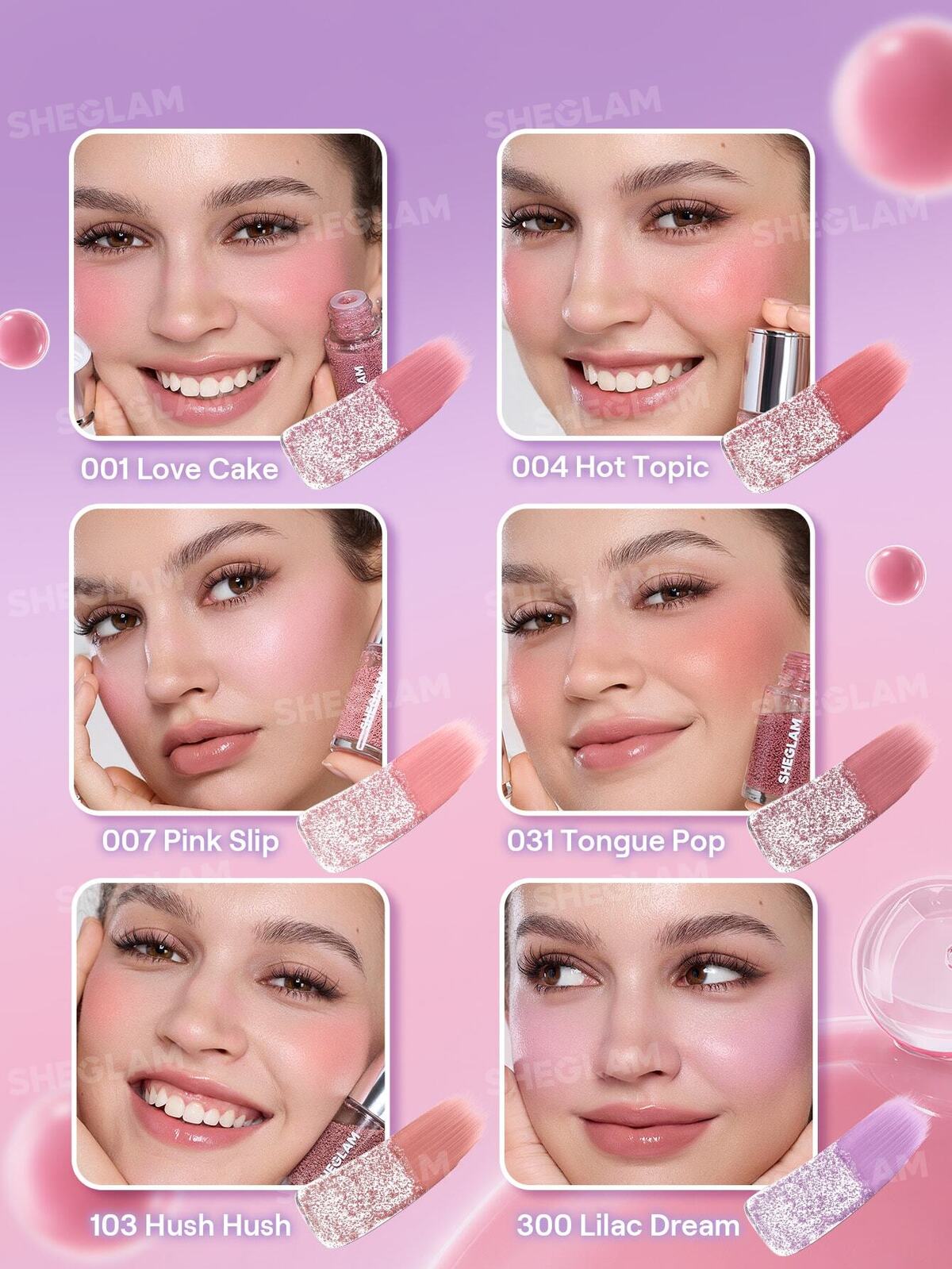SHEGLAM Bubble Dew Blush Serum skincare infused nourishing liquid blush