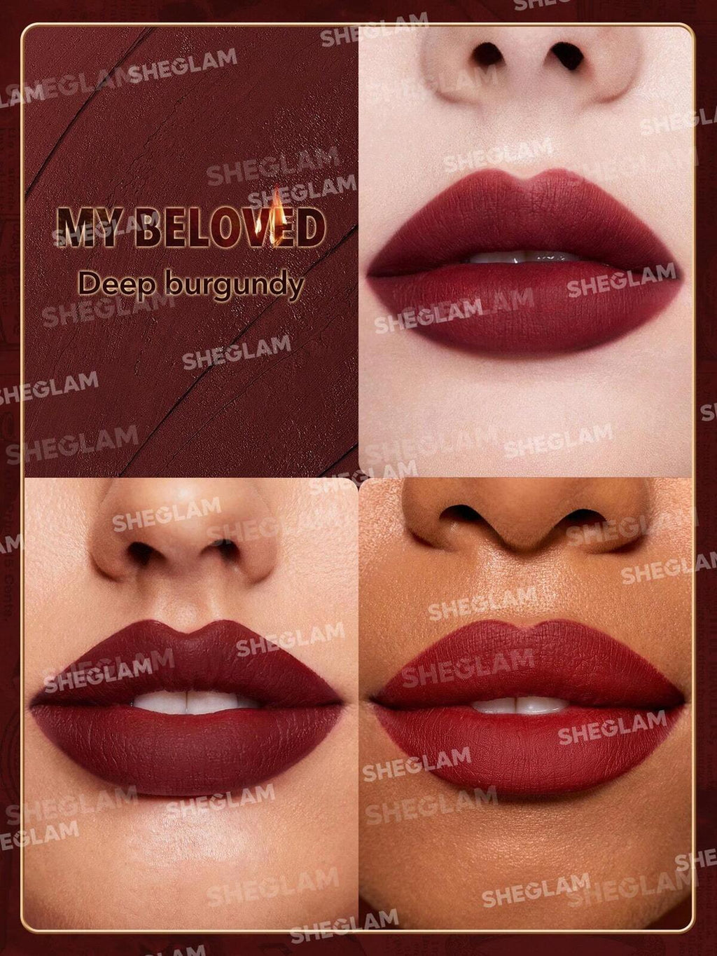 SHEGLAM dynamatte boom long lasting matte lipstick (ember rose)