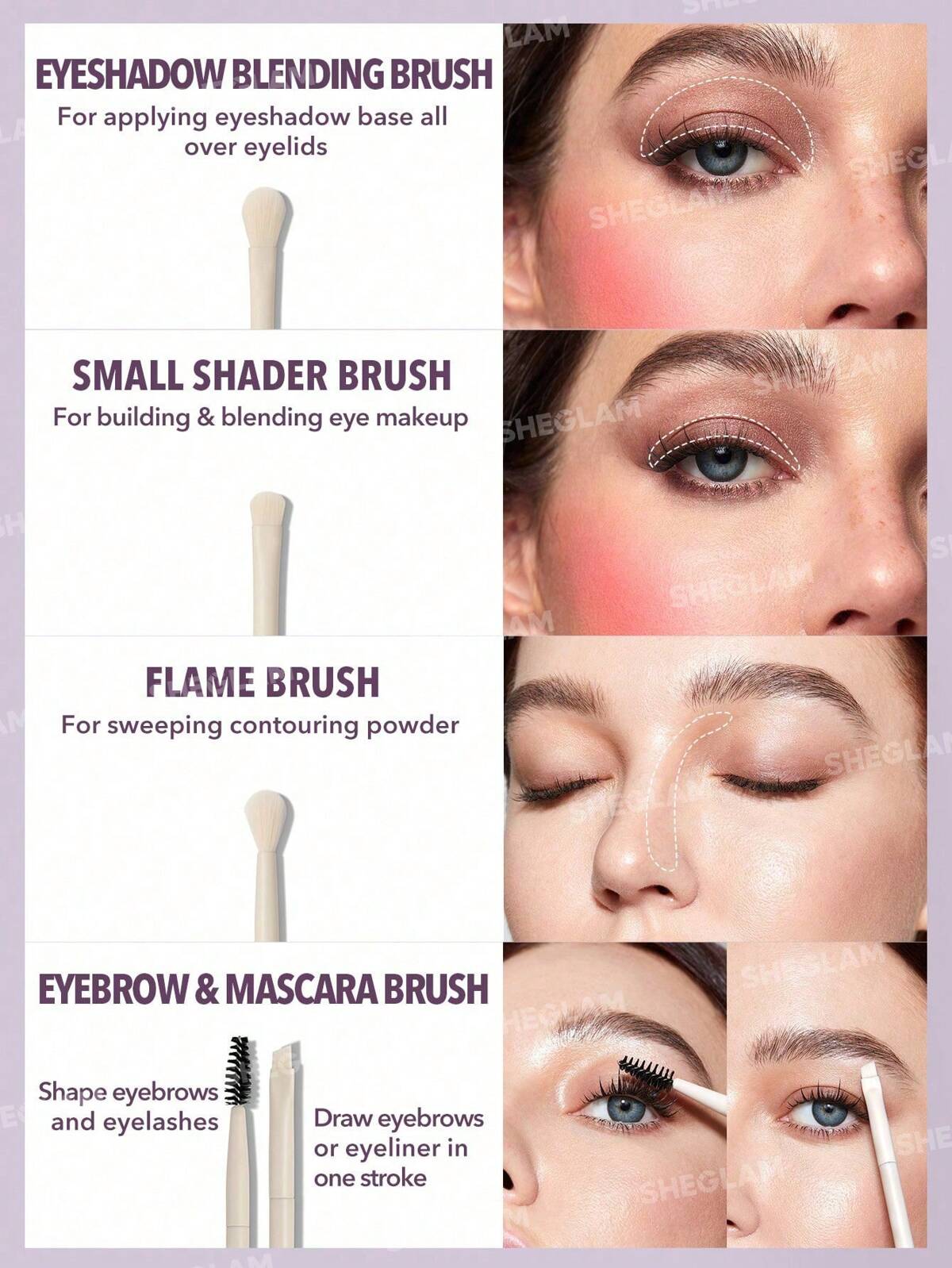 SHEGLAM pro core brush set