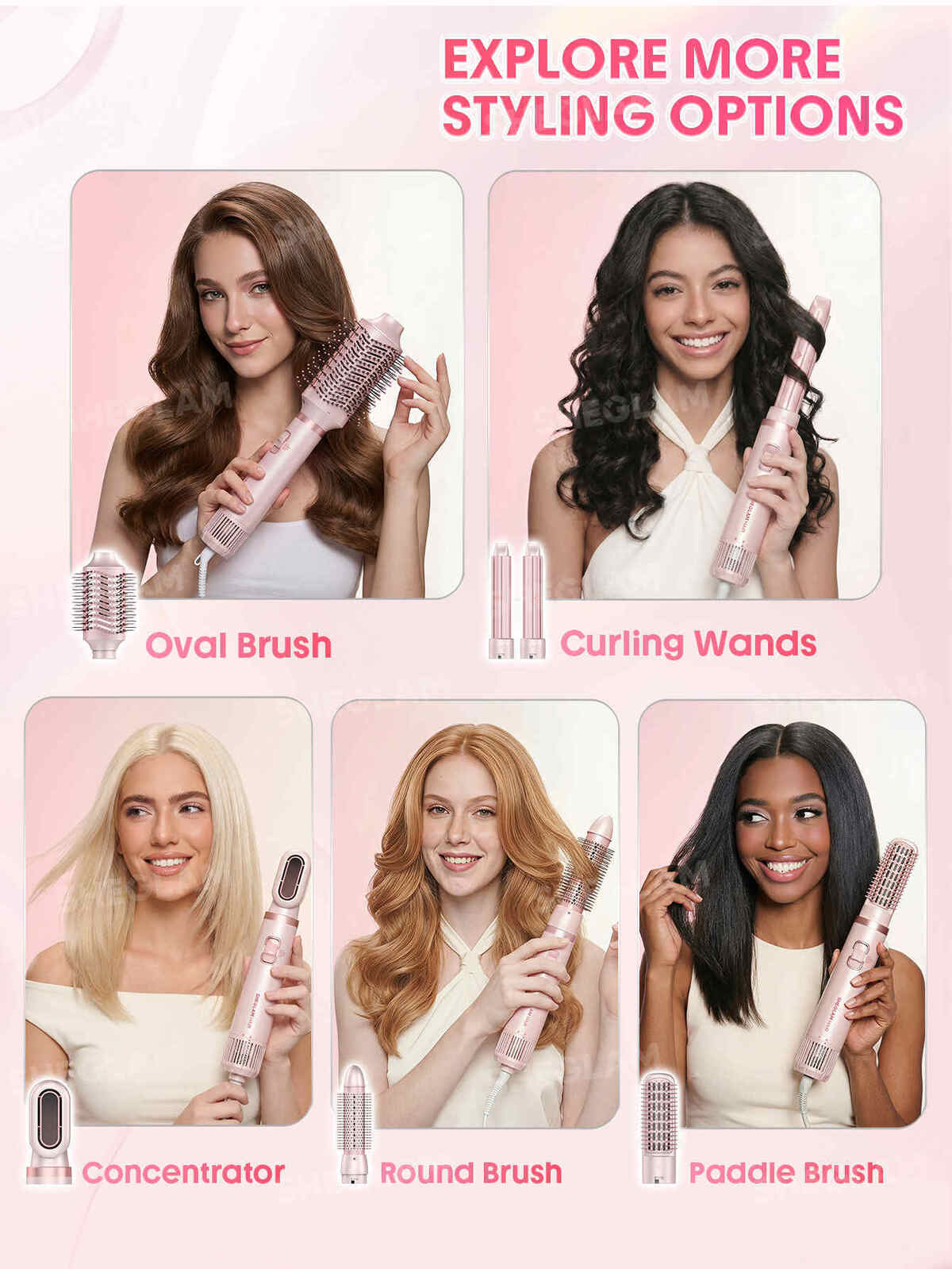 SHEGLAM hair Blowout bliss all in one multi styler. 5 in 1 hair tool