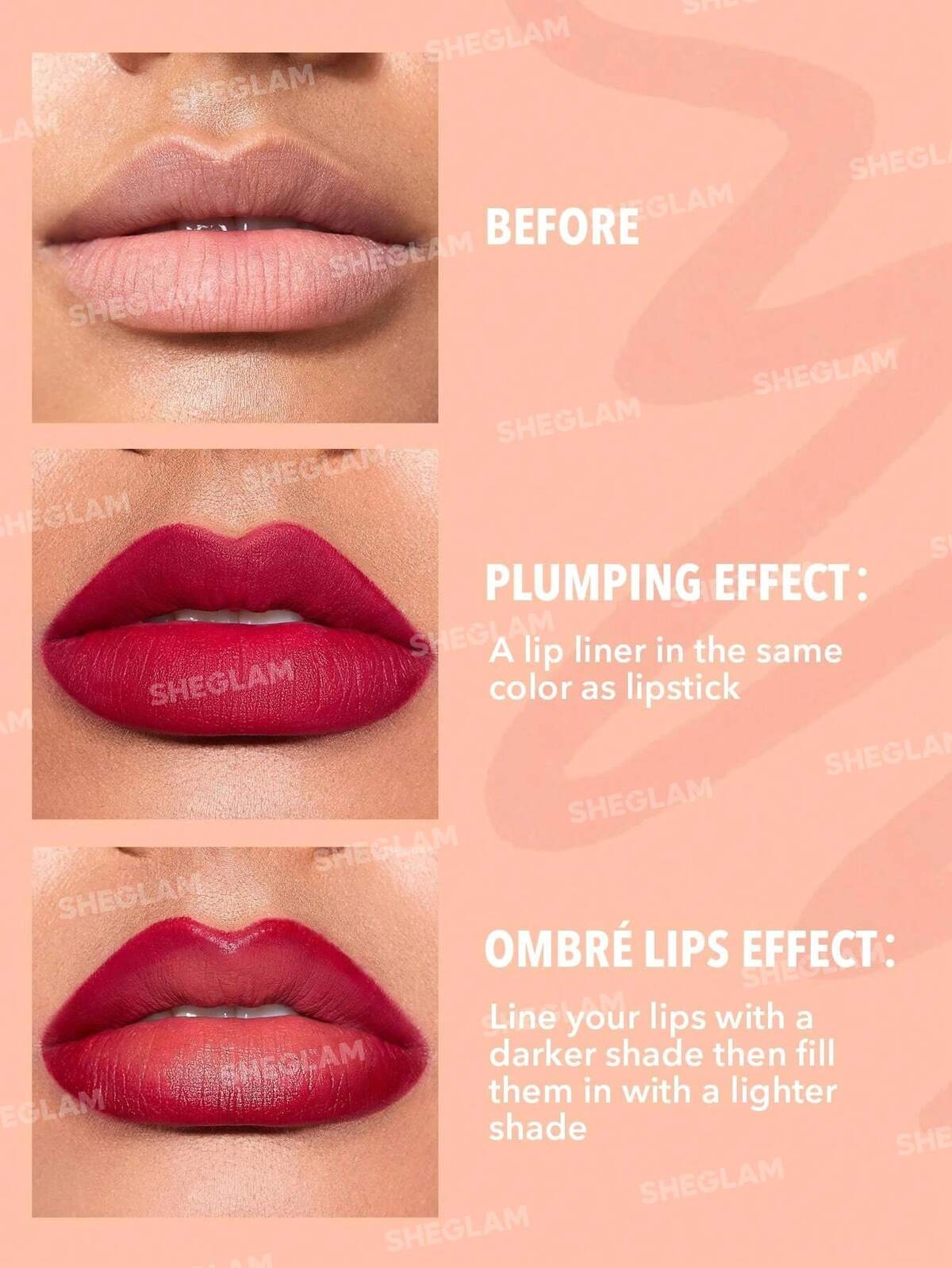 SHEGLAM so lippy lip liner set - AU Naturel (nude)