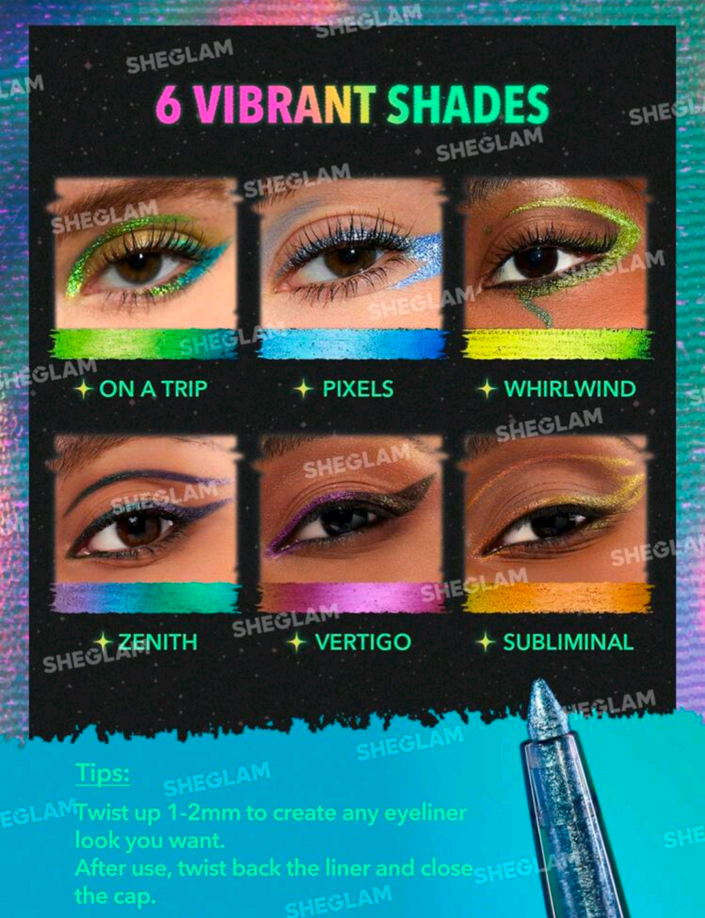 SHEGLAM Chroma ZONE MULTICHROME GEL LINERS