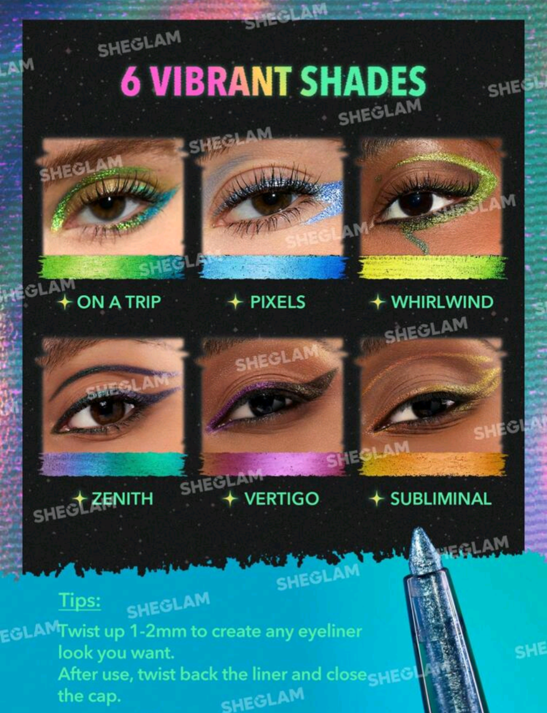 SHEGLAM Chroma ZONE MULTICHROME GEL LINERS