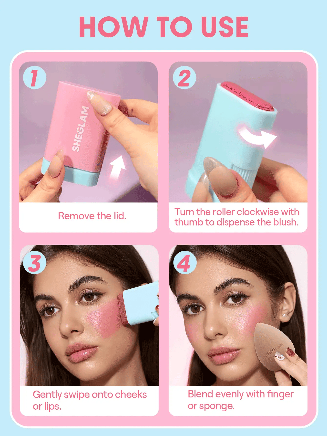 SHEGLAM glass glow blush stick